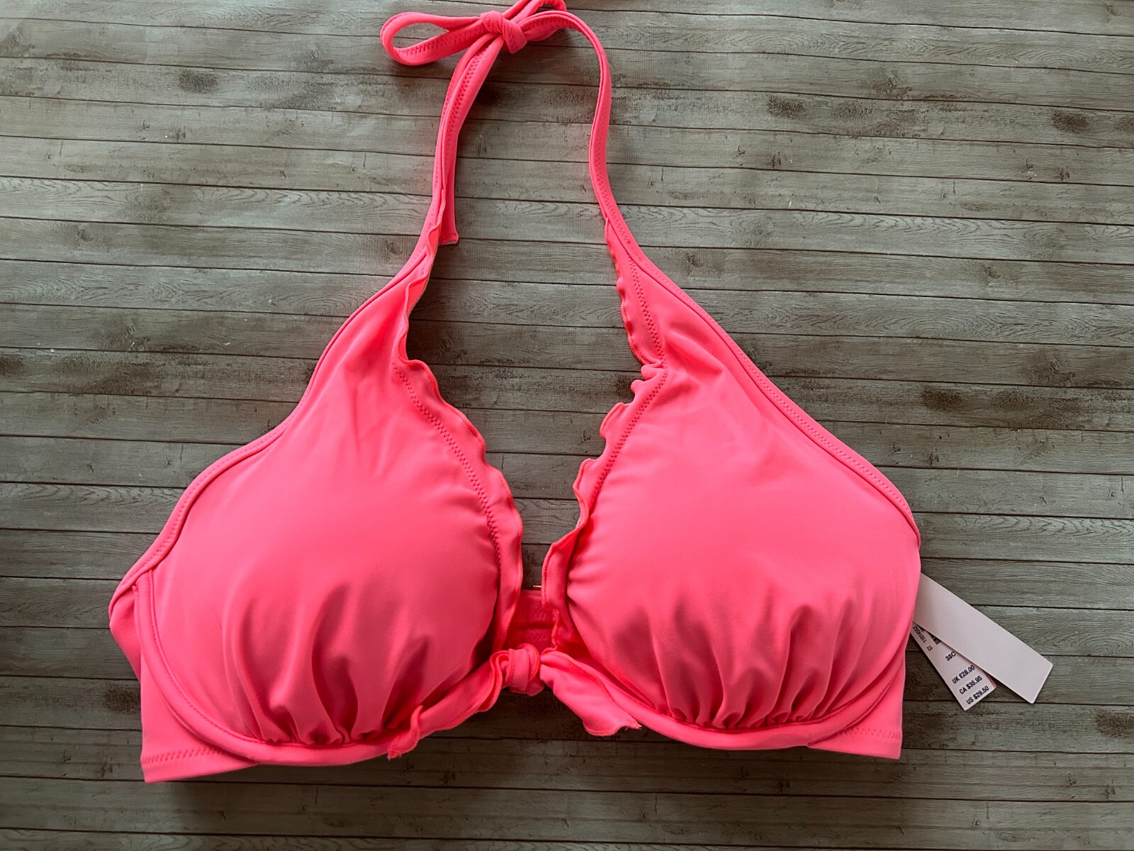 Nwt Victorias Secret Capri Ruffle Swim Bikini Top 38C & Zuma Itsy Bottom 2 Pc Lg