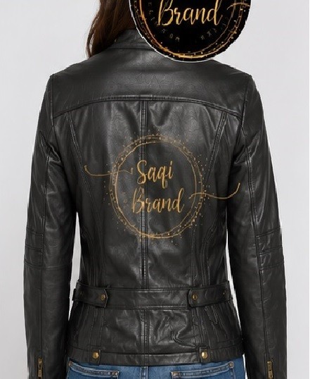 Ladies Black Genuine Leather Jacket Motorcycle Biker Slim Fit Best Custom Made
