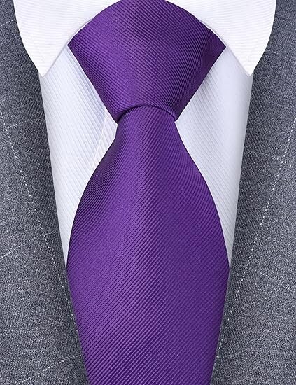 63” XL Tie Mens Extra Long Solid Woven Necktie for Men Big and Dark Purple