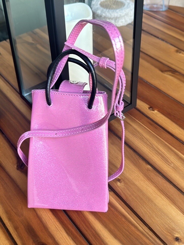 Balenciaga Shopping Crossbody U Black Leather