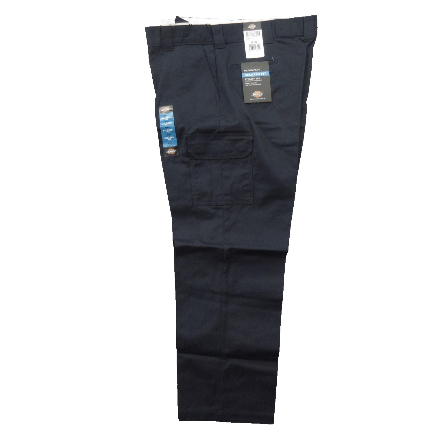 Dickies Cargo Pants Mens 40×32 Dark Navy Relaxed Straight Leg Workwear New