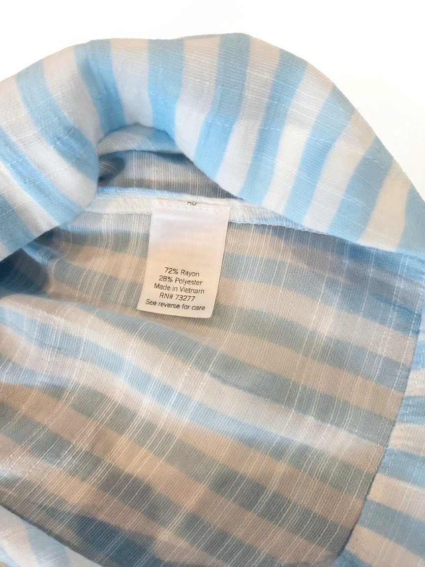 Lauren Conrad blue and white button-down top SIZE SMALL