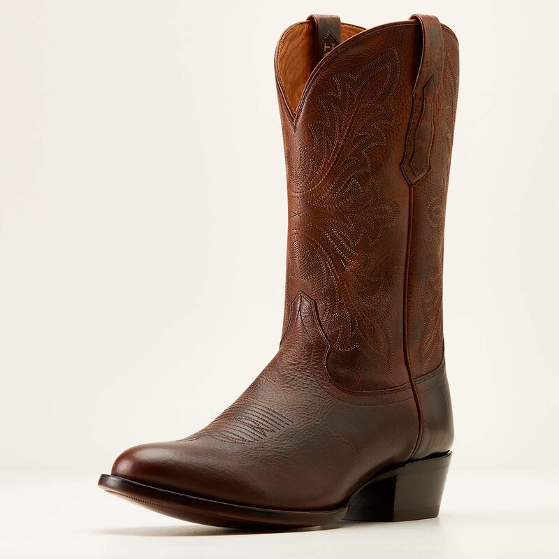 Men’s Ariat Bench Made James Bison Western Boots 10D Saddle Brown 10044812 NIB