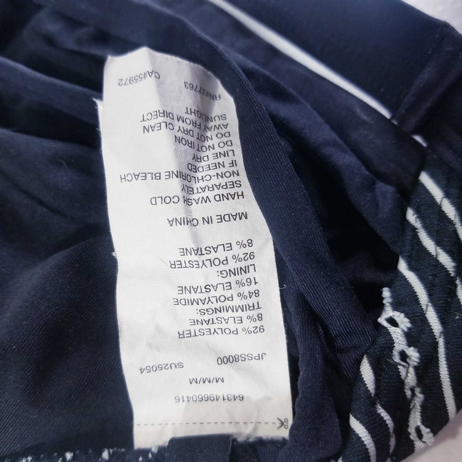 Jantzen Sport Bra Medium Black White Strappy Back Textured Activewear Yoga Gym