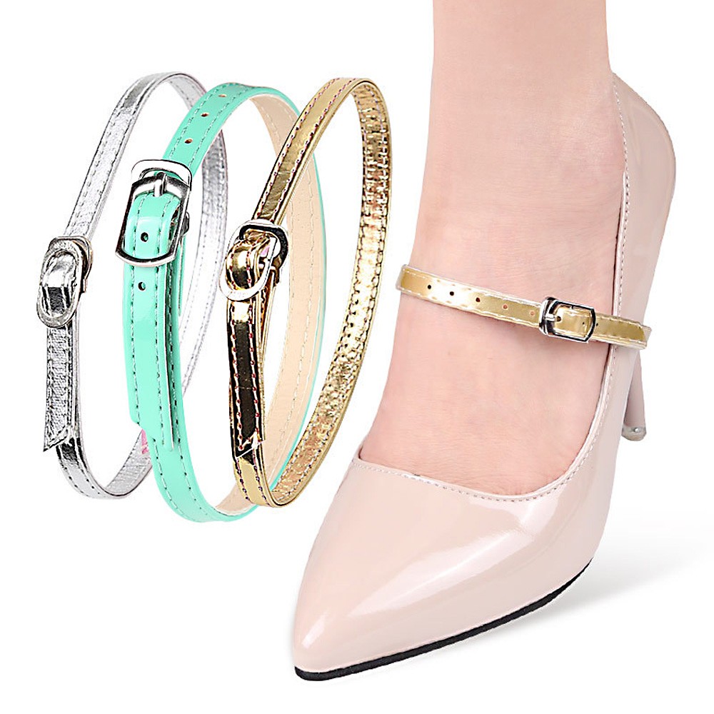 2Pcs Detachable Shoe Straps Heel Buckle Belt Removable Ankle Strap Pump Decors