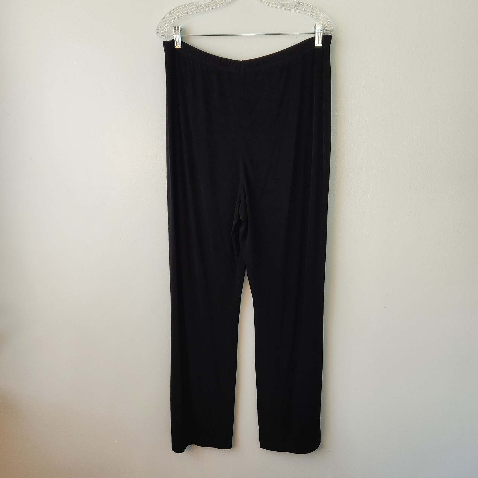 Chico’s Travelers Cardigan Pants 3 Piece Set 3 Black Red Slinky Knit Minimalist