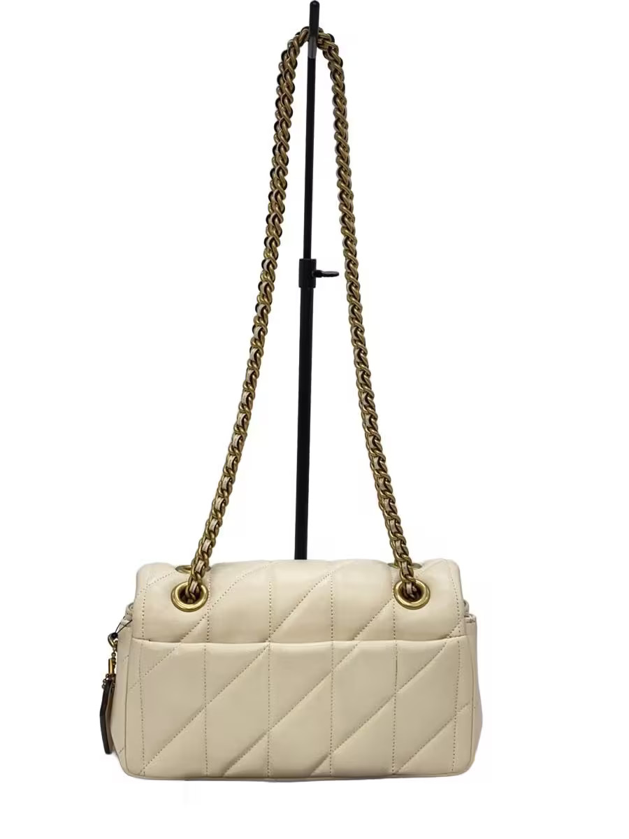 COACH Shoulder Bag Leather WHT Solid CP149