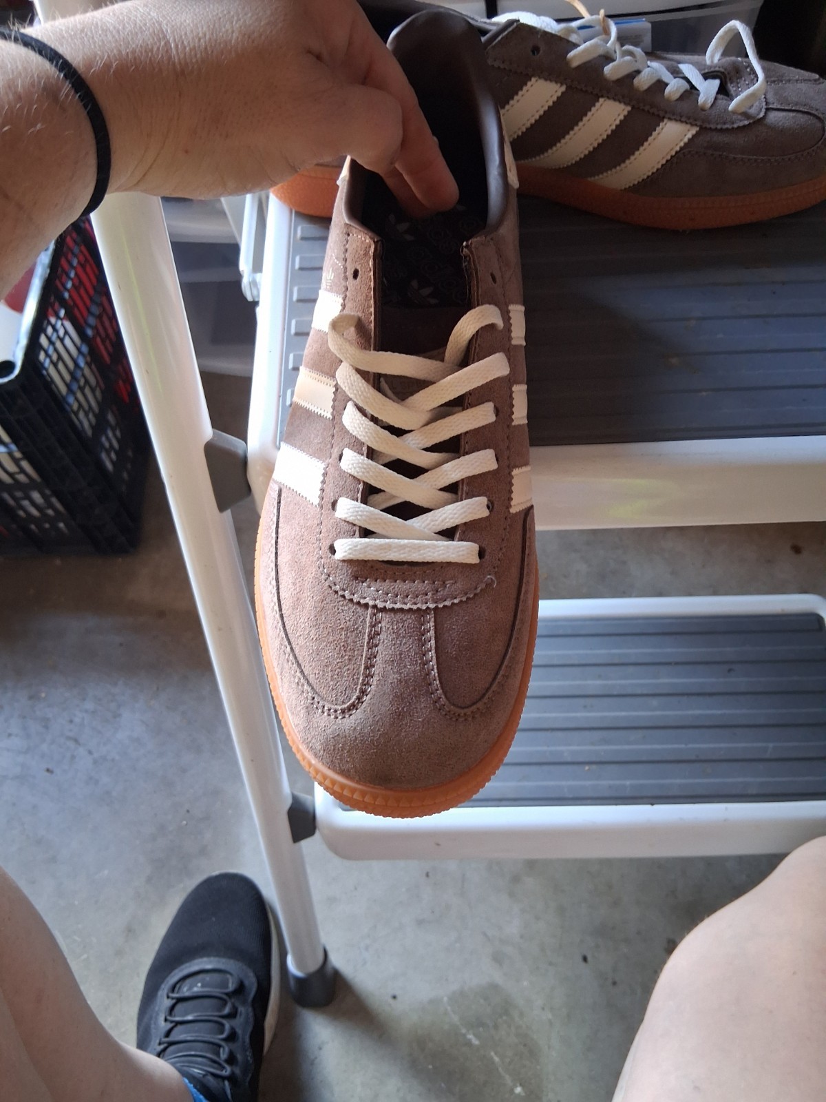 adidas Spezial Brown/White Suede Low Top Lace-Up Sneakers SHI 035004