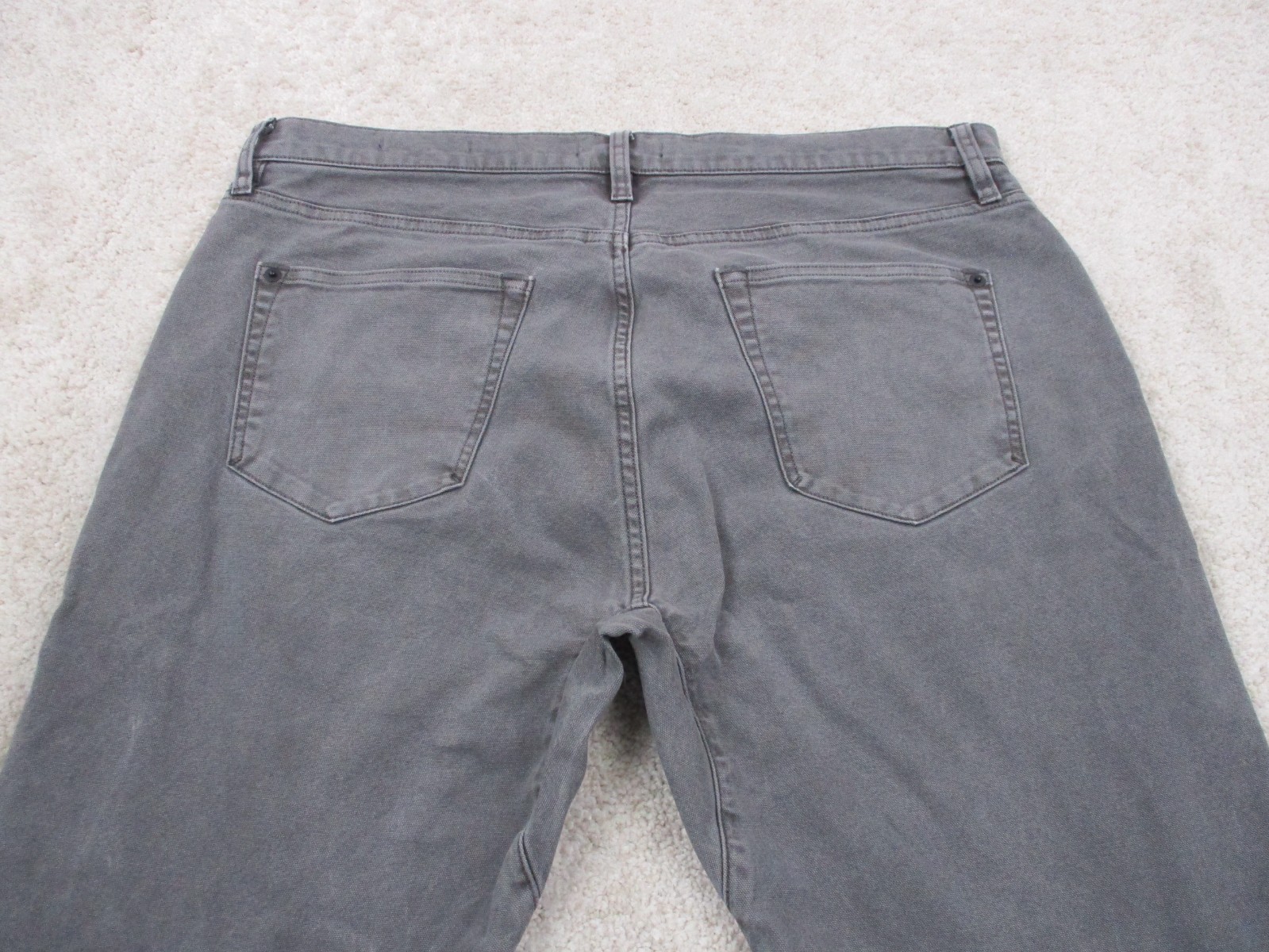 Proof Rover Slim Pants Mens 38 Gray Canvas Stretch Chino Casual Huckberry 38×34