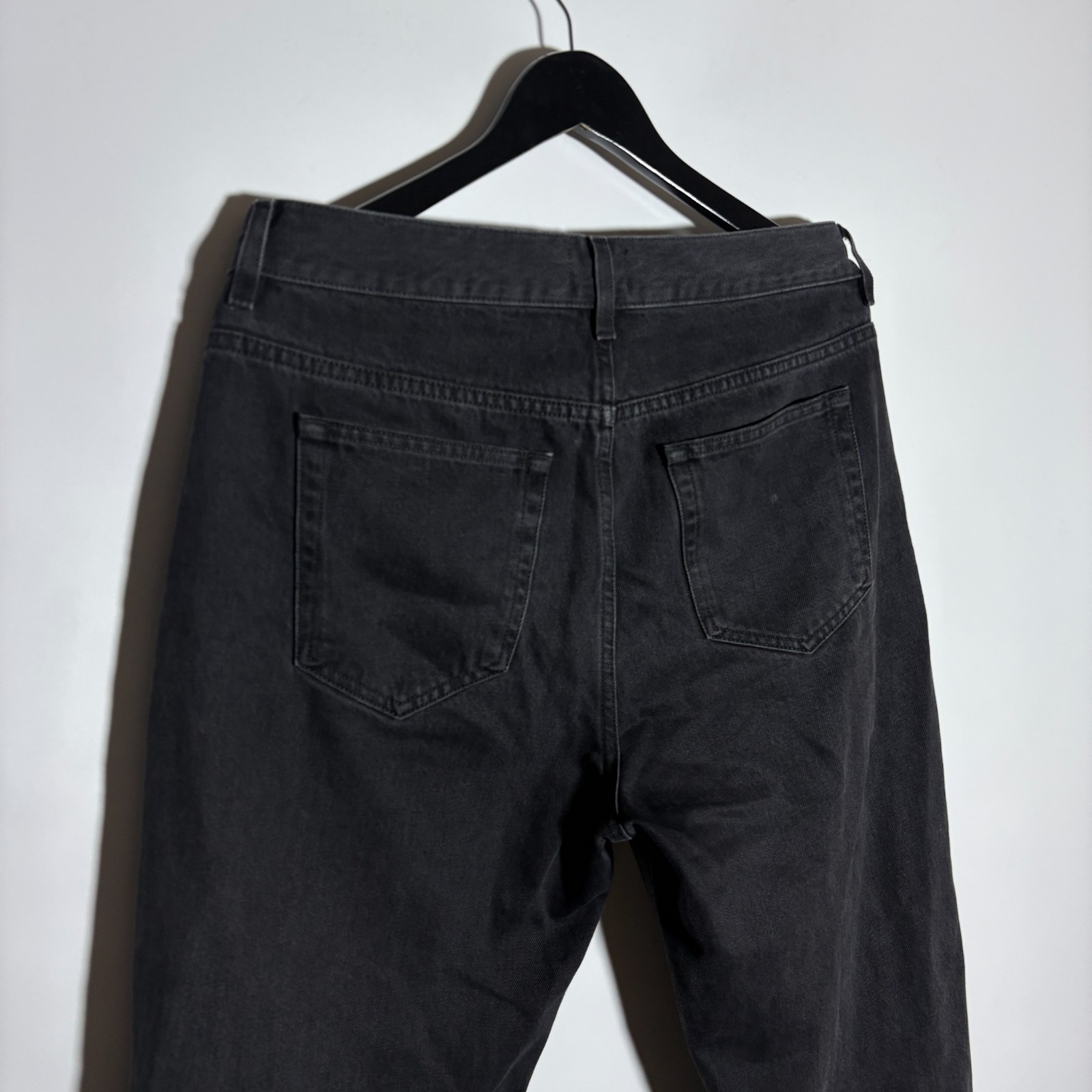 ASKET The Loose Jeans Organic Cotton Denim Baggy Size 32 x 32 Stone Washed Black