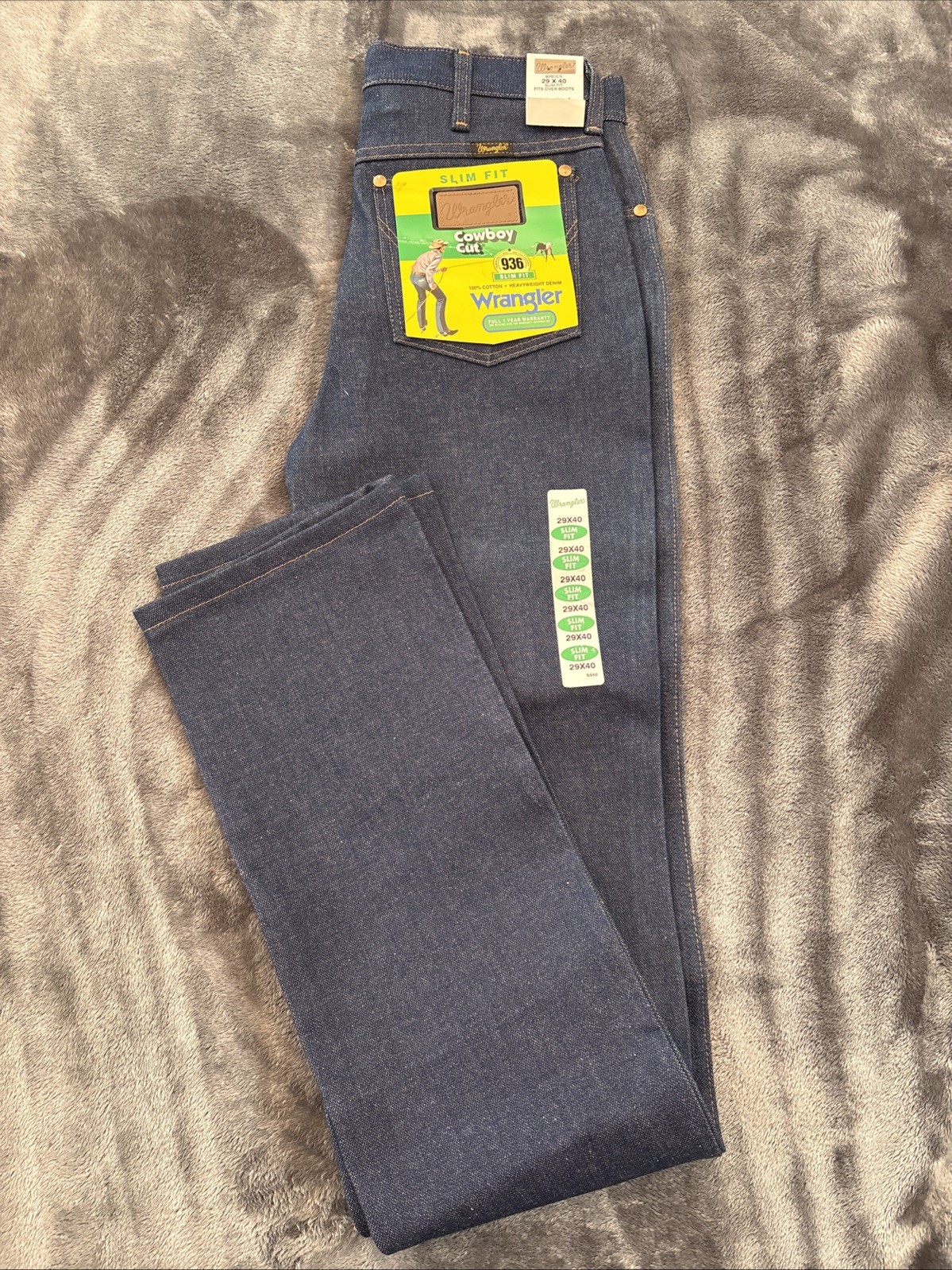 Wrangler 936 Slim Fit 29×40 Men’s Youth Jeans Size 29×40 Rigid Dark Blue
