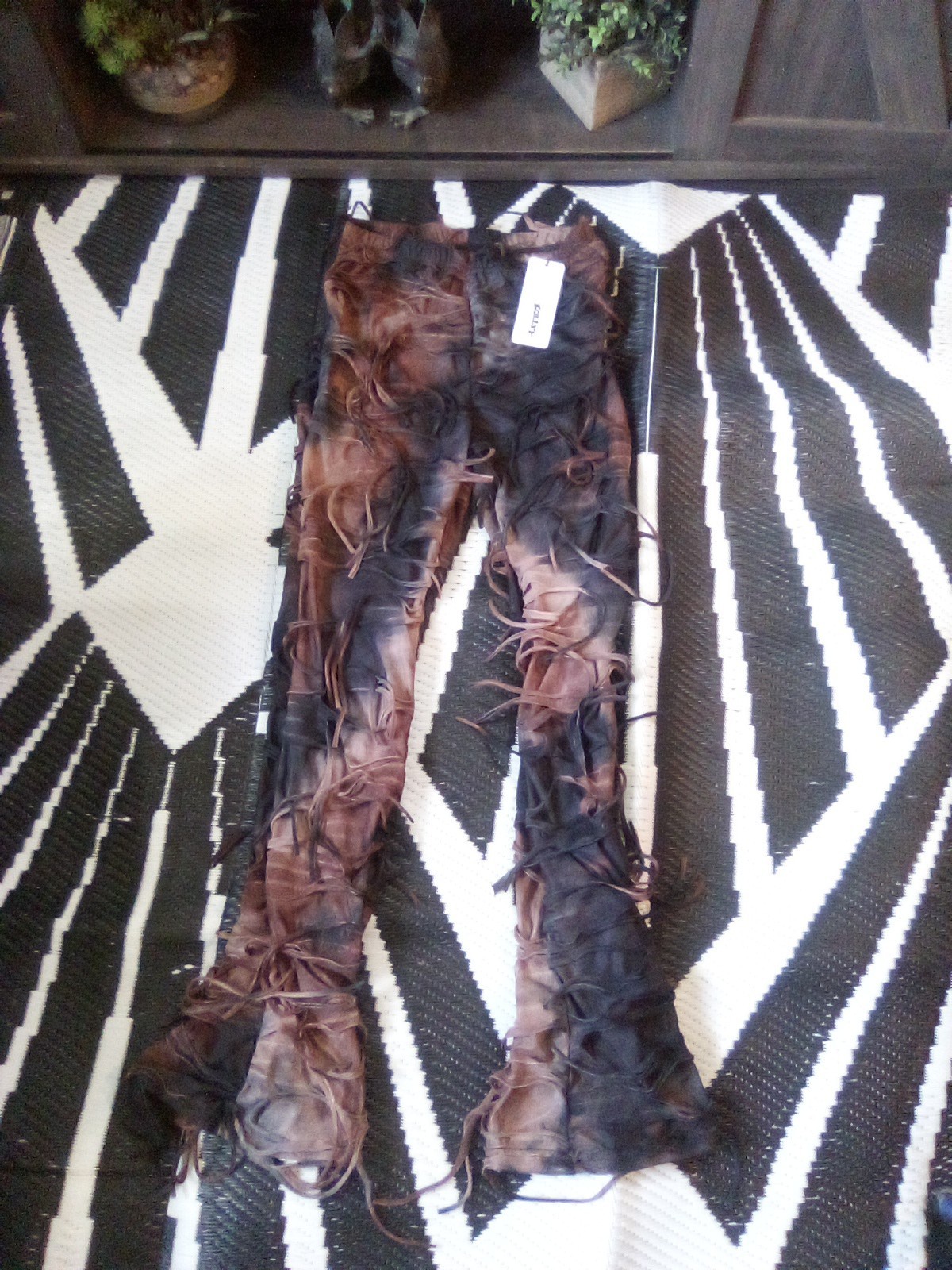 New NWT Trendy Pants Sz S Skinny Flare Pant Tie Dye 26 X 33 Festival Wear