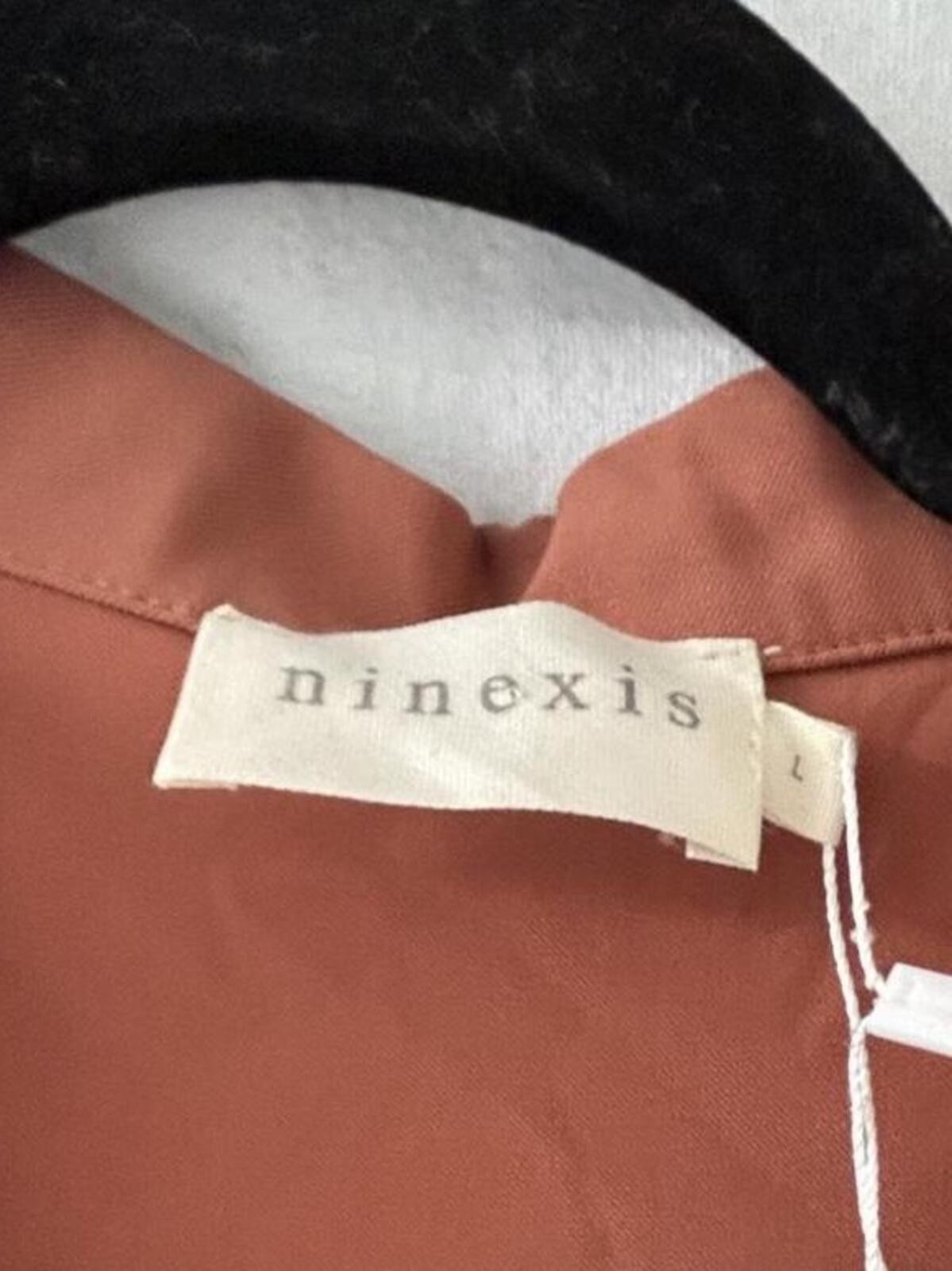 Ninexis NWT Safari Utility Top Rust Sleeveless Tie Waist Size L