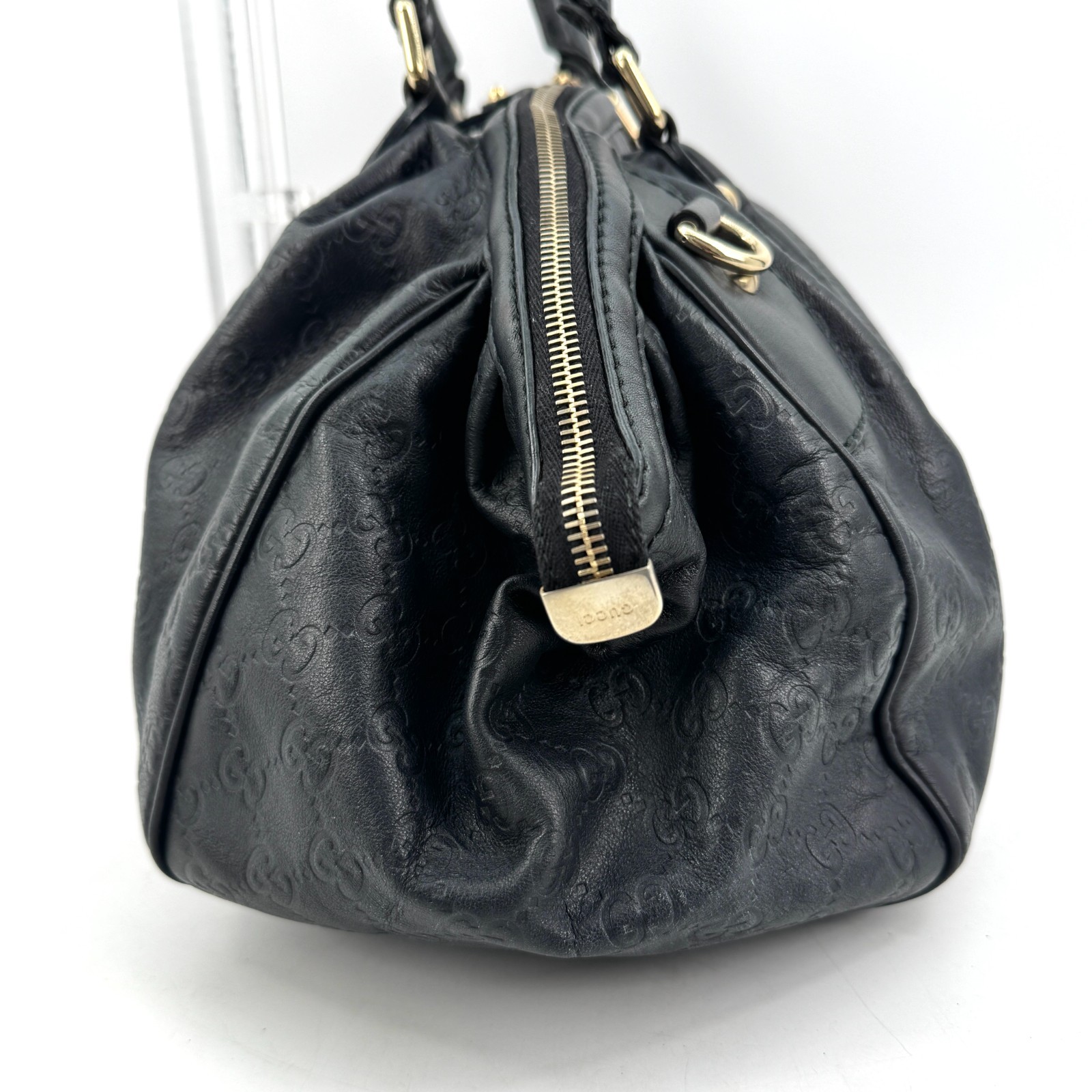 GUCCI Sukey Shoulder Bag Leather Black