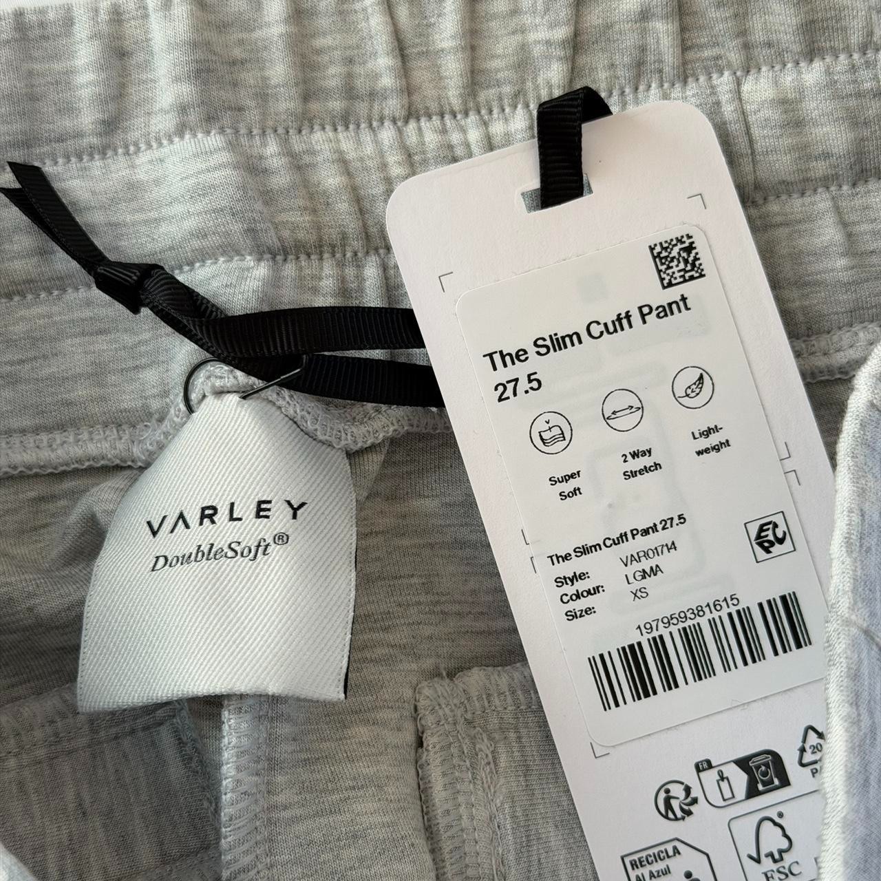 Varley The Slim Cuff Pant 27.5″ in Light Grey Marl, Size X-Small