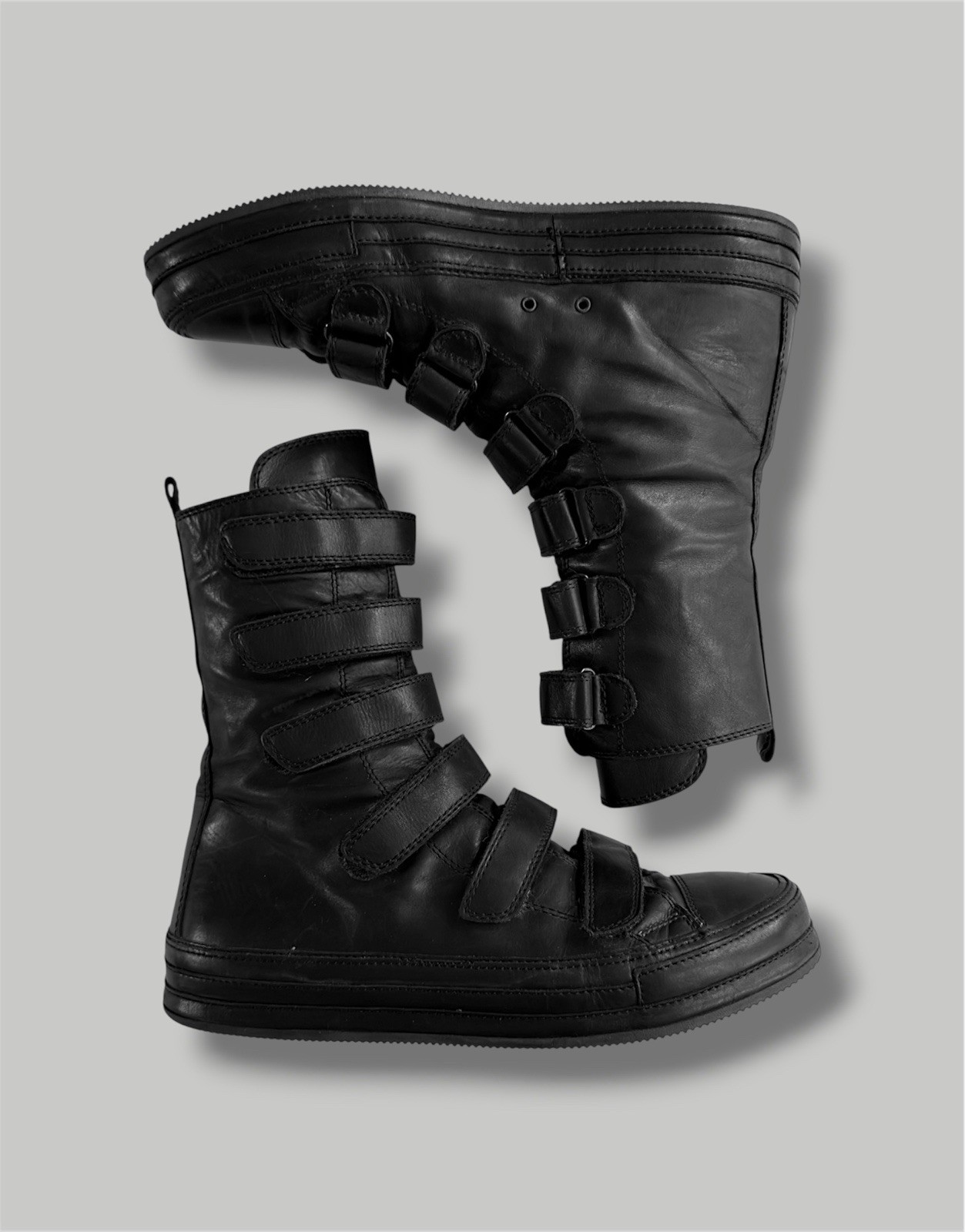 Ann Demeulemeester Multi Strap Sneakers (Size 40) S/S 2011 High Top Calf Leather