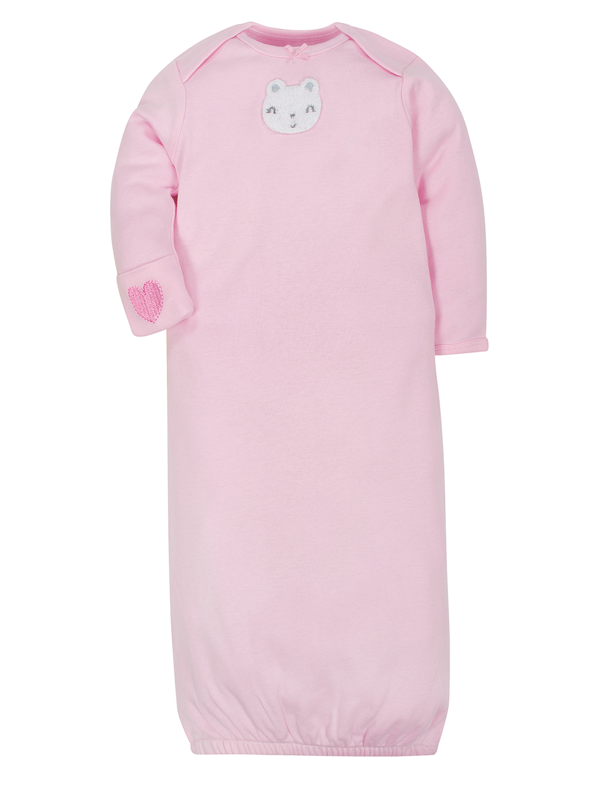 Gerber Baby Girls Organic Lap Shoulder Gowns 2 Pack Size 0-6 Months NEW CUTE