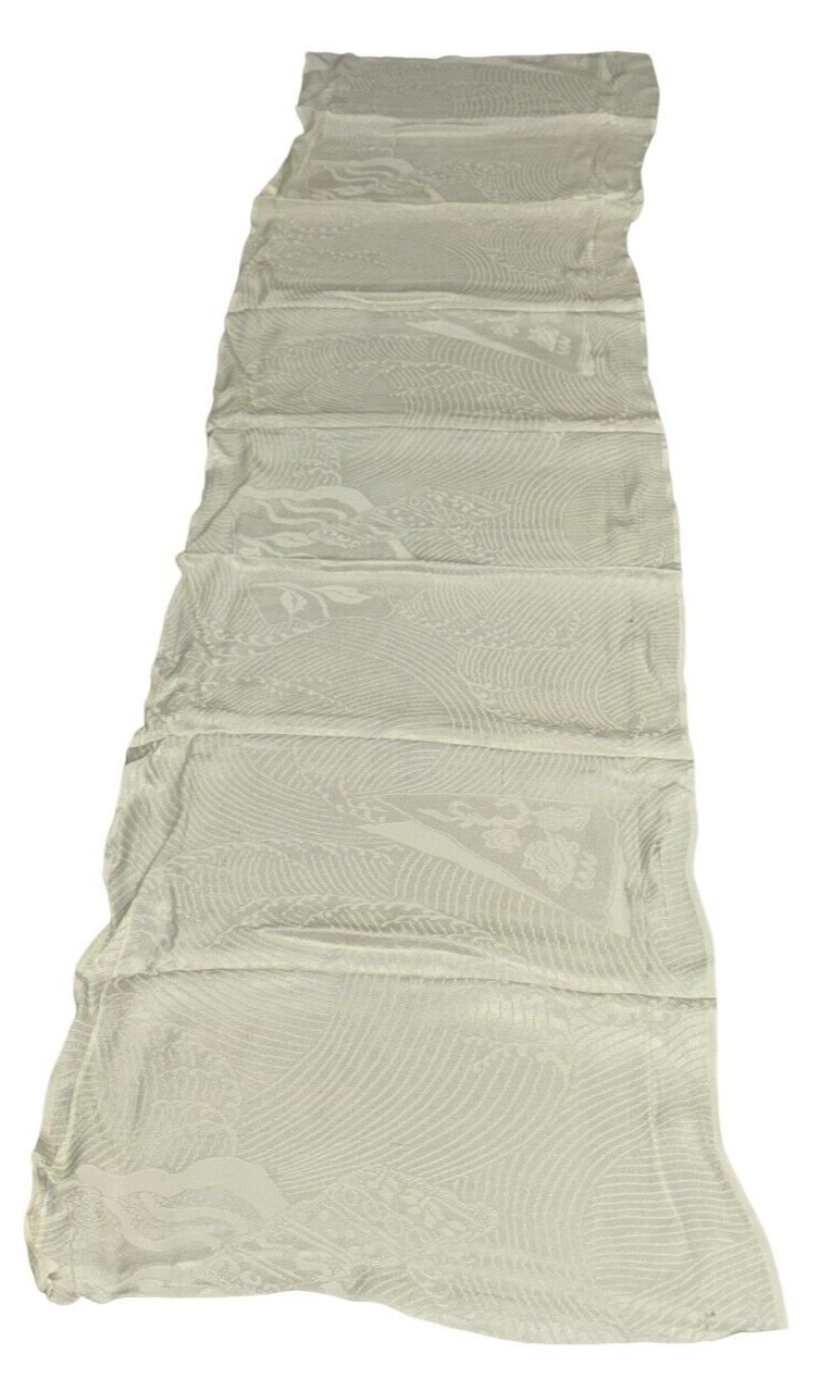 Japanese Vintage Kimono Fabric cloth Boro white expensive Tradition 61×13.7in