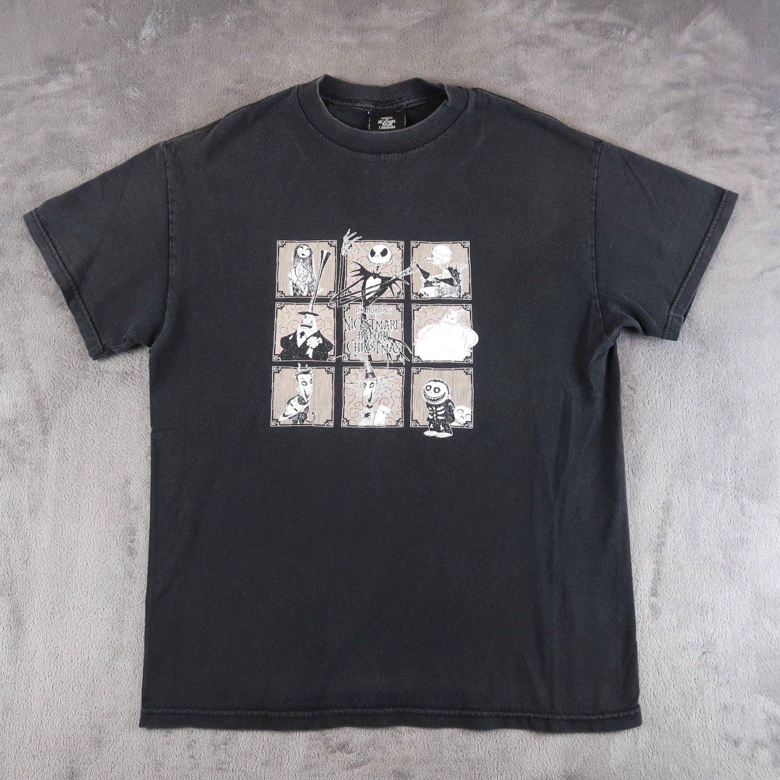 Vintage Nightmare Before Christmas T Shirt Mens M Black Tim Burton Jack Giant