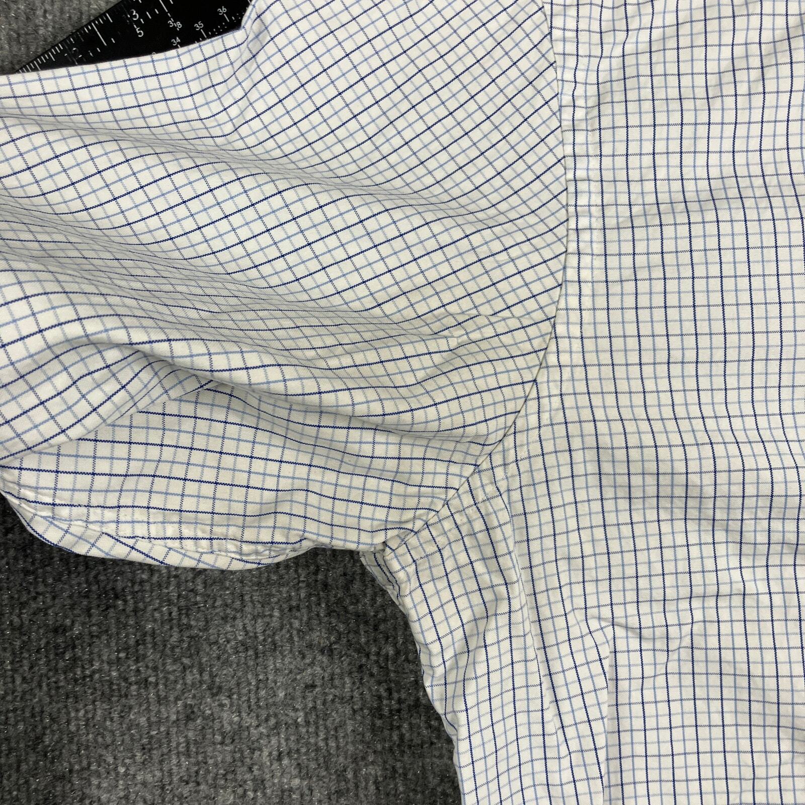 R.M. Williams Button-Up Shirt Mens Large White Plaid Checkered Casual Western
