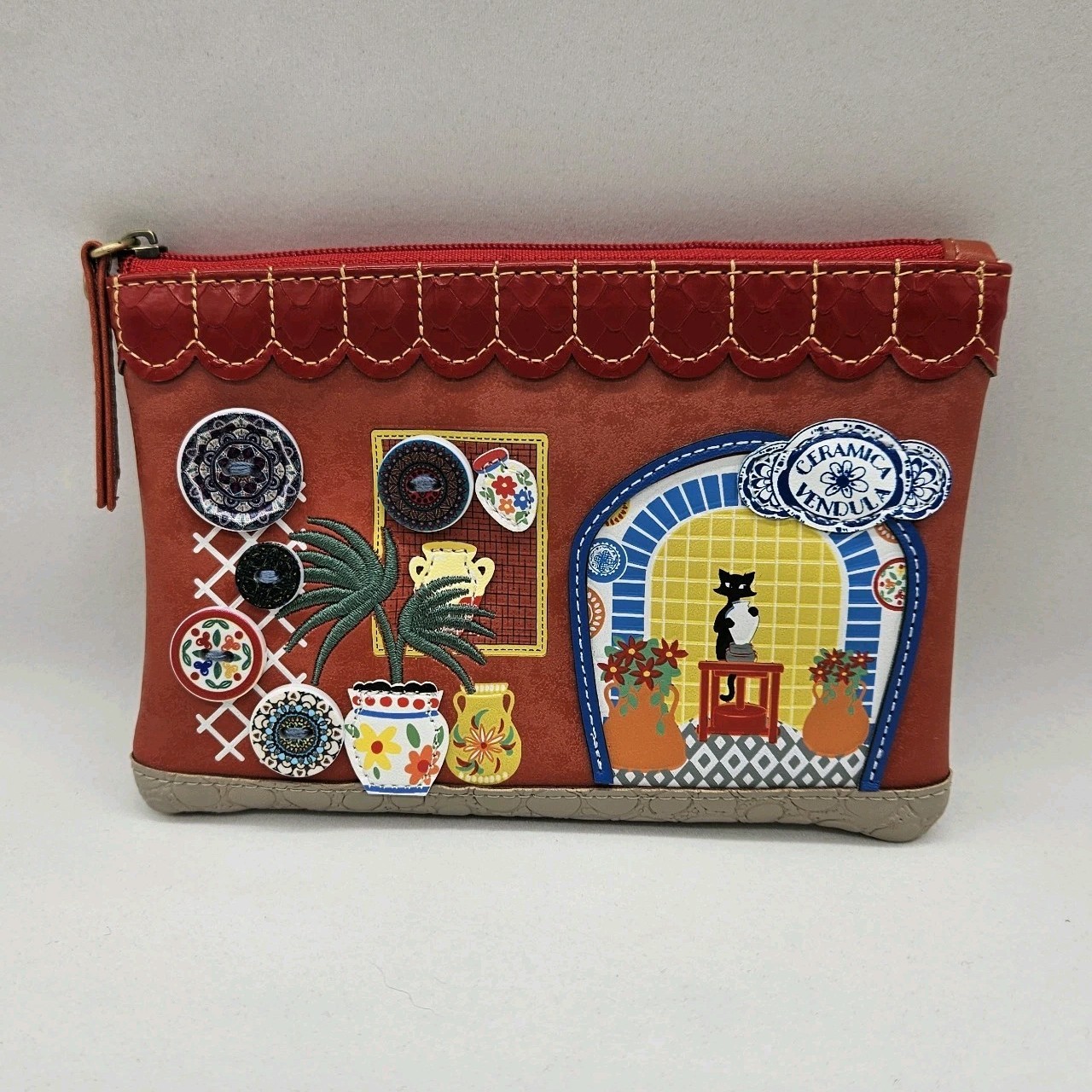 Vendula London Ceramica Zipper Coin Purse Boutique Pottery Clay