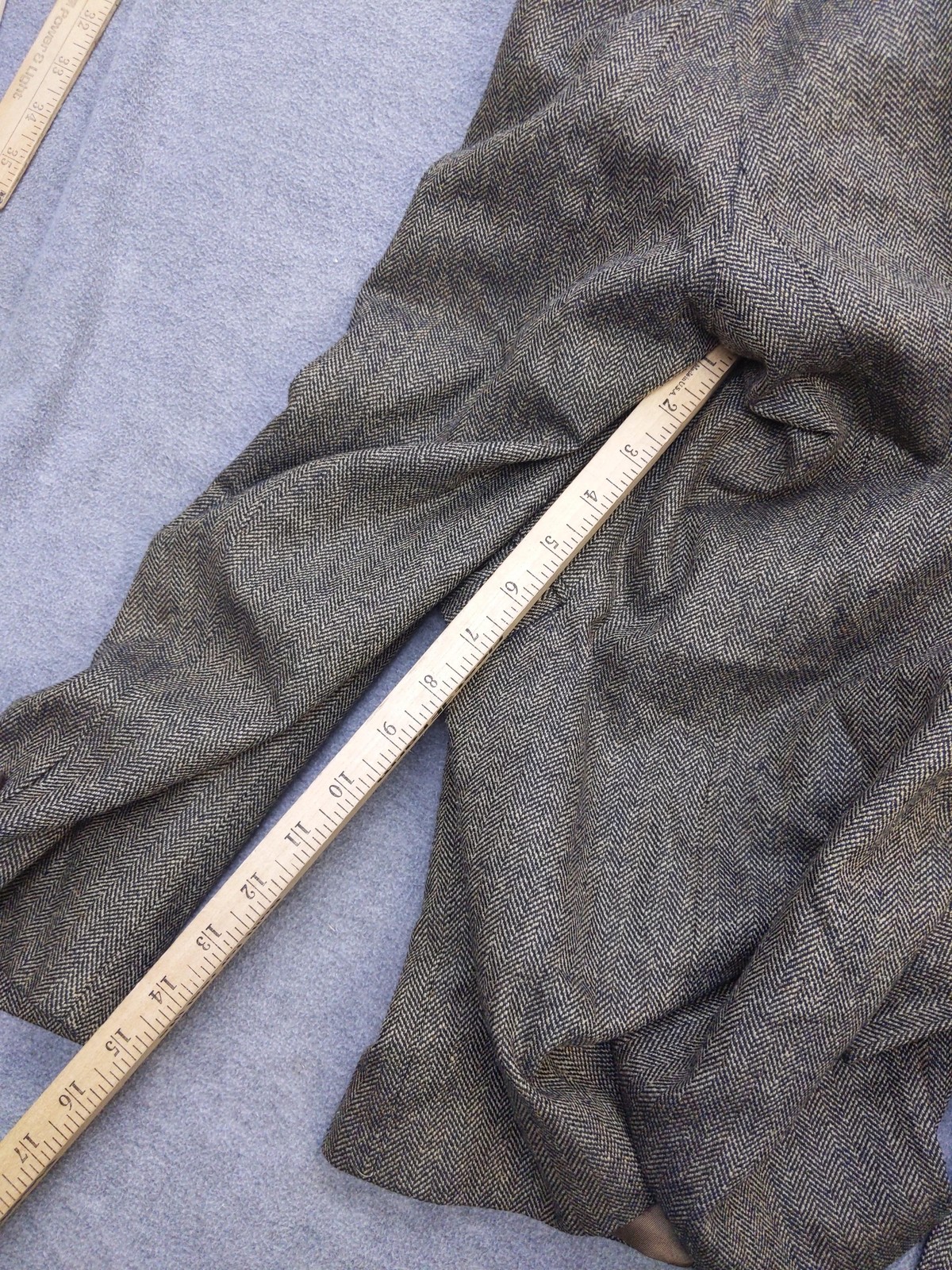 Tailors Row By Deansgate Blazer Mens 48 Brown Silk Wool Herringbone Sport Coat