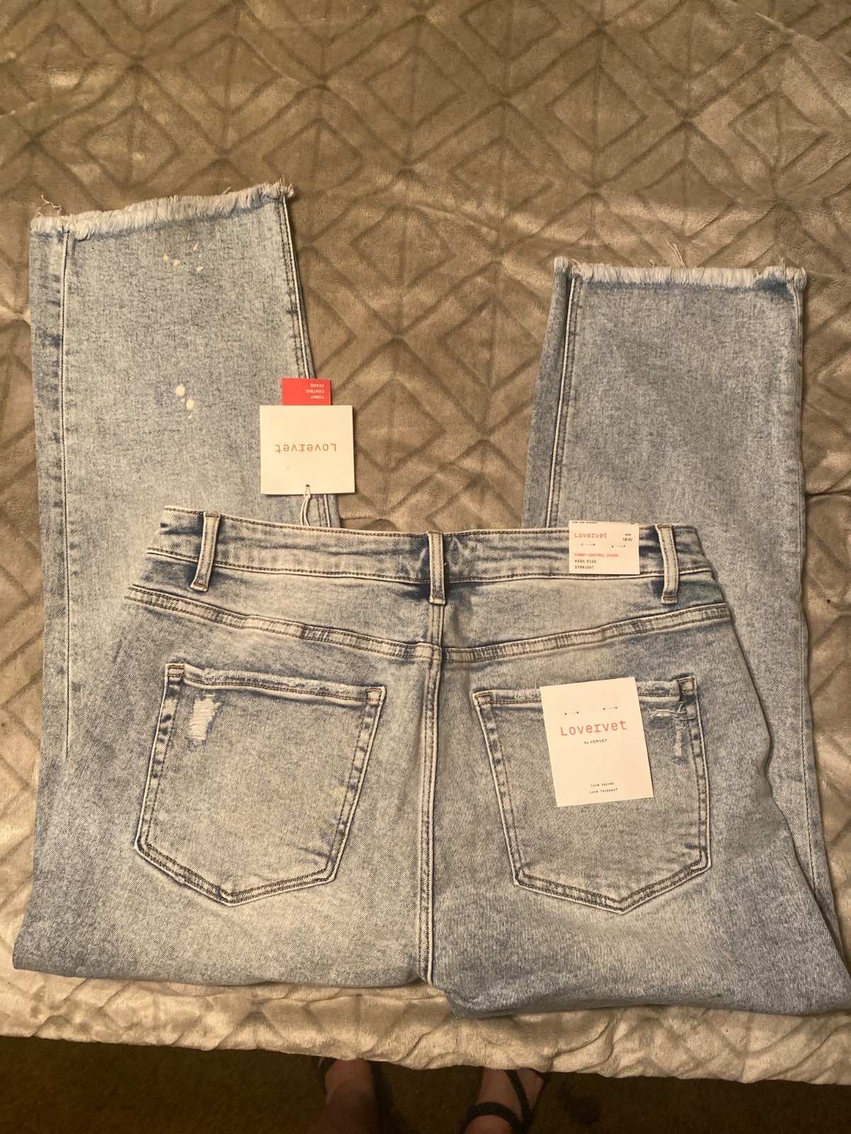 New with tags! women’s Lovervet, plus size, tummy control jeans, size 18w