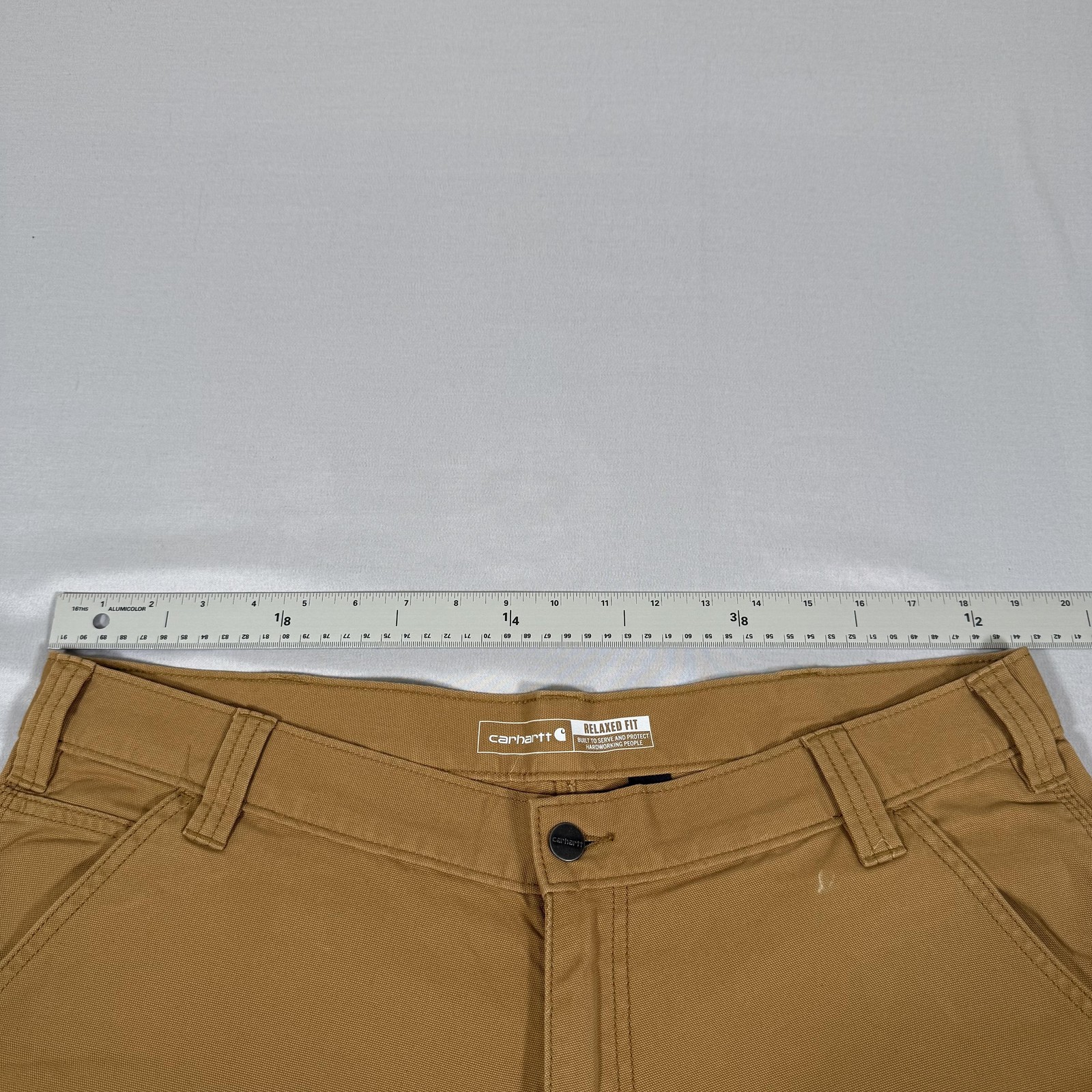 Carhartt Pants Mens 38×32 Brown Canvas Double Knee Rugged Flex Utility 102802