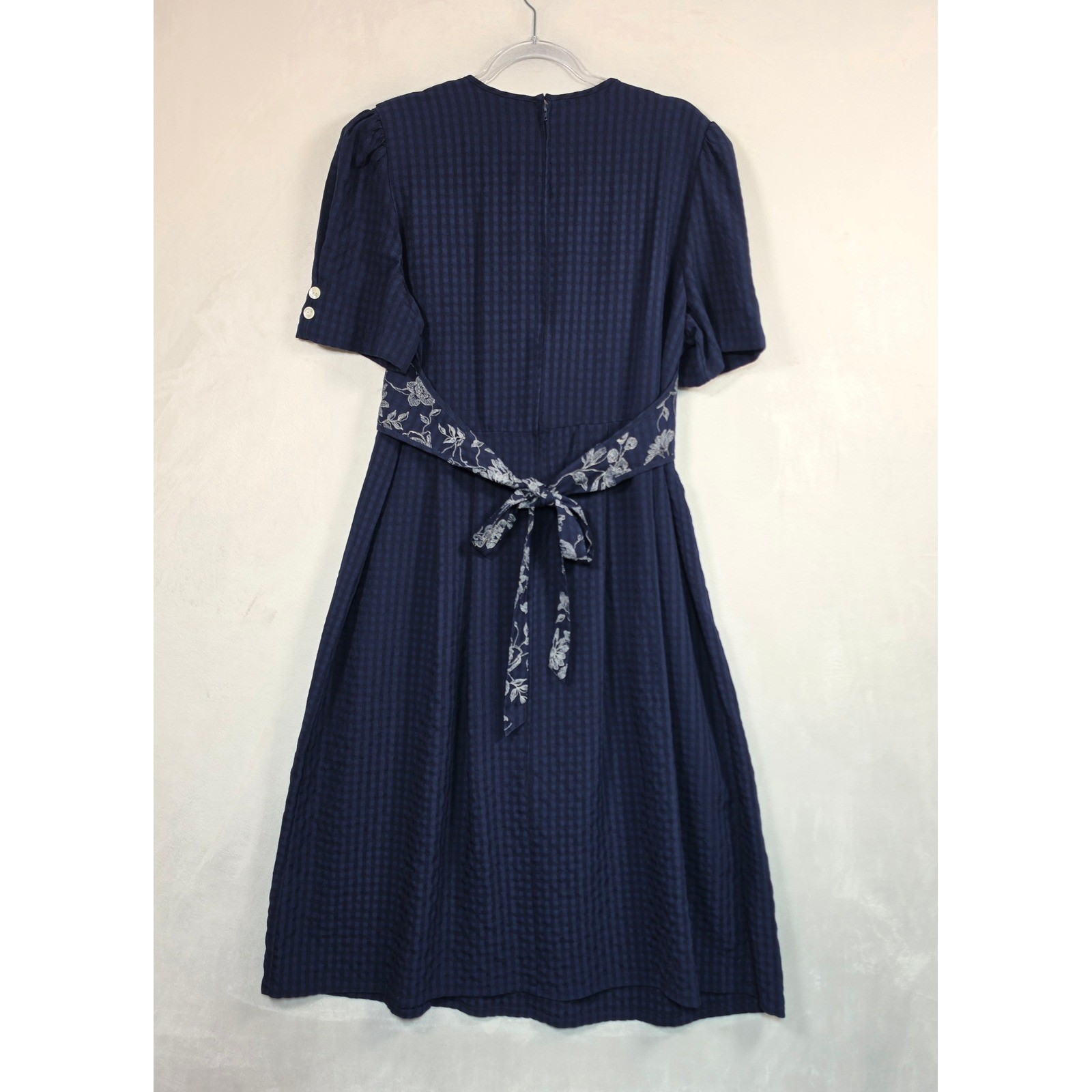 Vintage Sunshine Starshine Maxi Dress Women’s XL Navy Floral Cottagecore Prairie