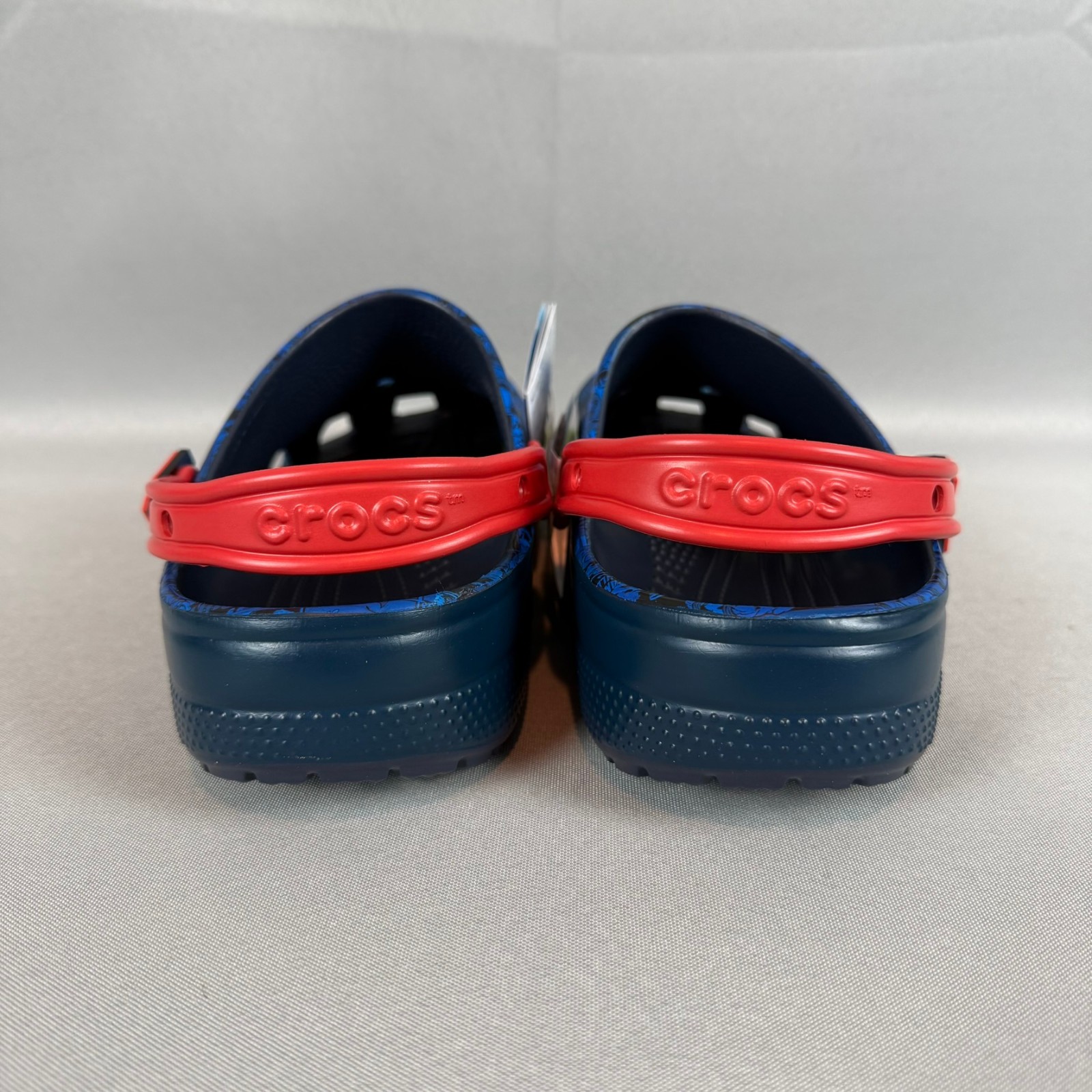 Crocs Superman Classic Clogs Mens 10 Blue Red W12 Slip-On 211131-90H DC New NWT