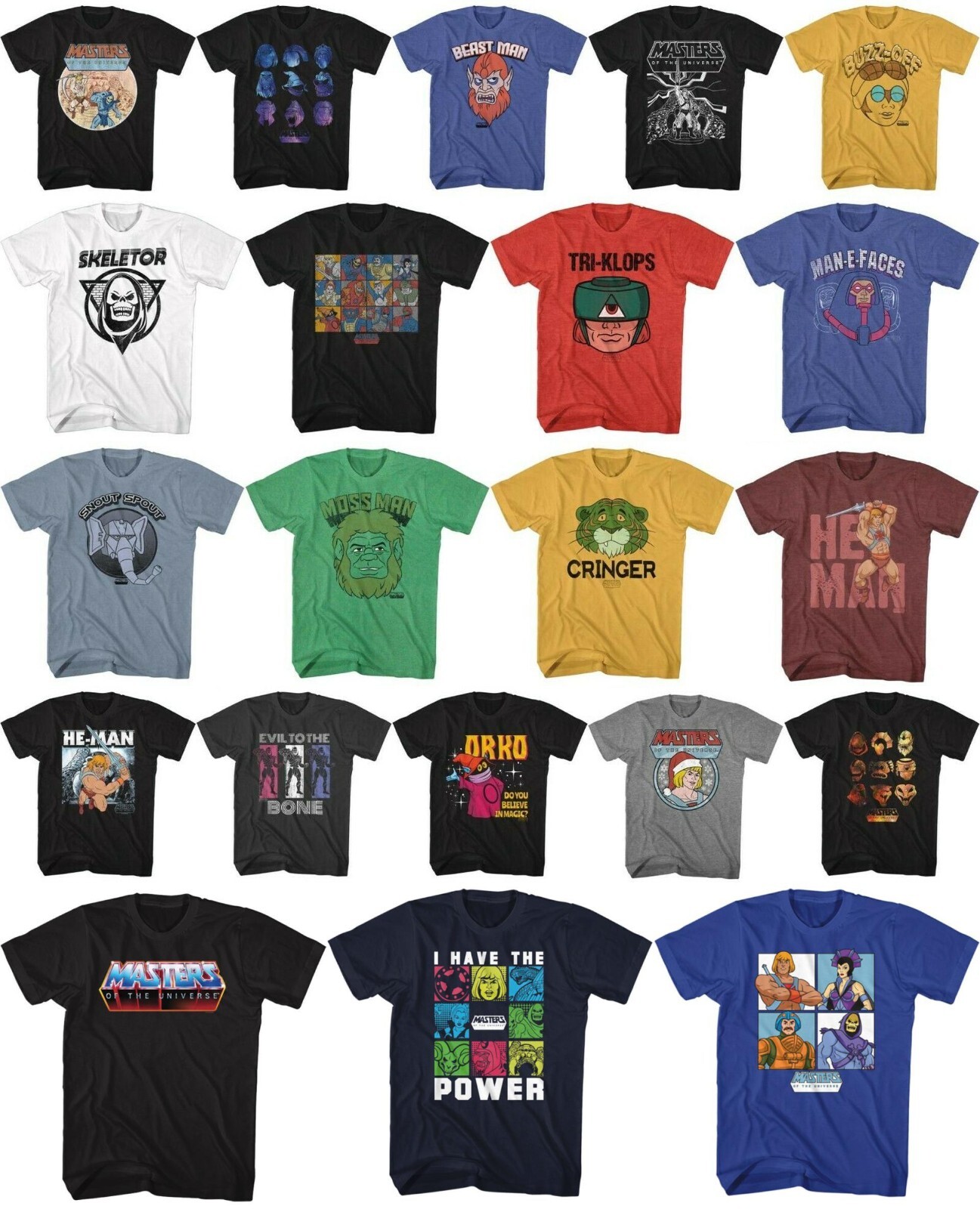Pre-Sell Masters Of The Universe He-Man Skeletor Licensed T-shirt #2