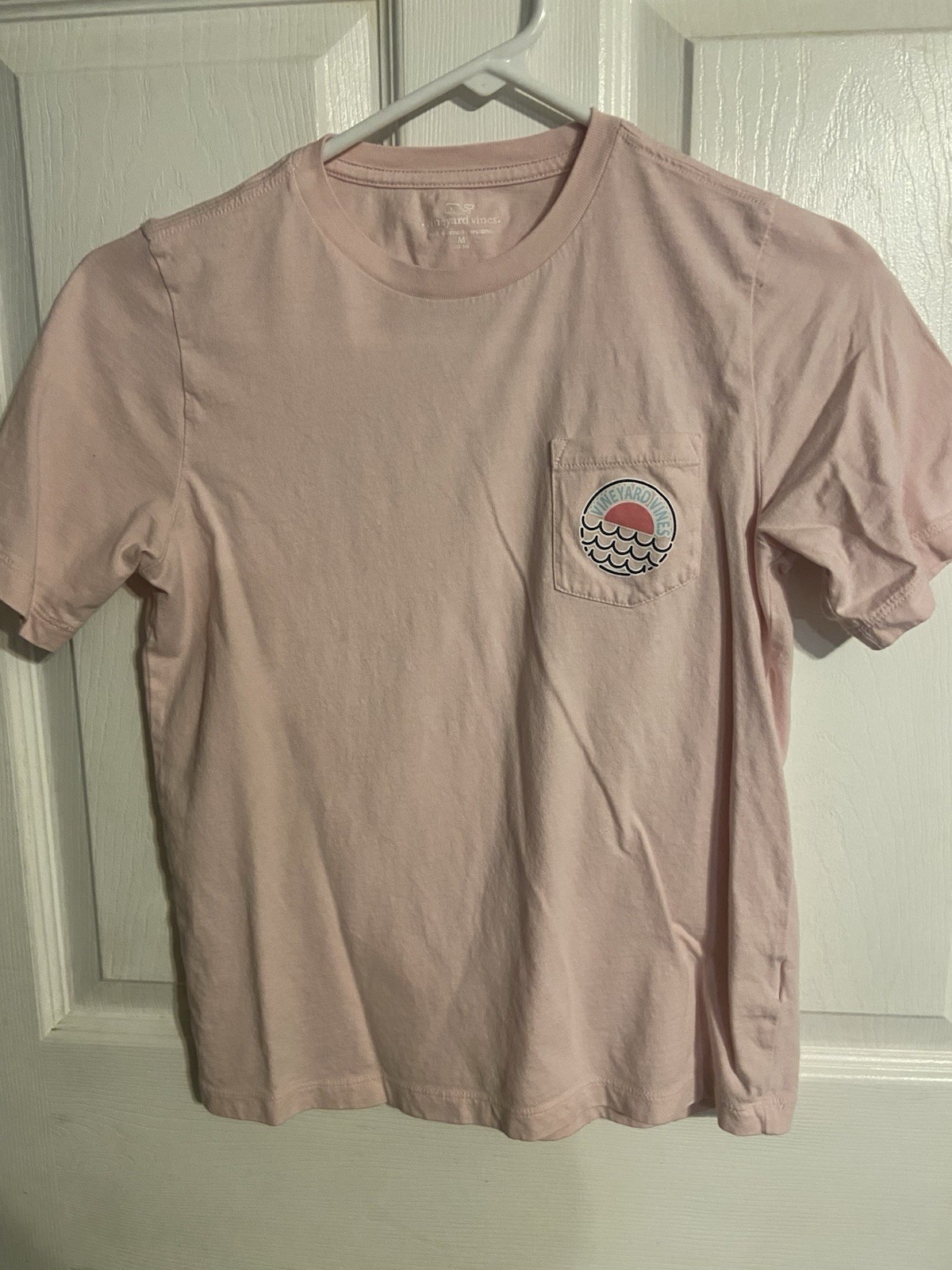 EUC Girls Pink Vineyard Vines Tshirt Size M (12-14) Short Sleeve Pink Whale