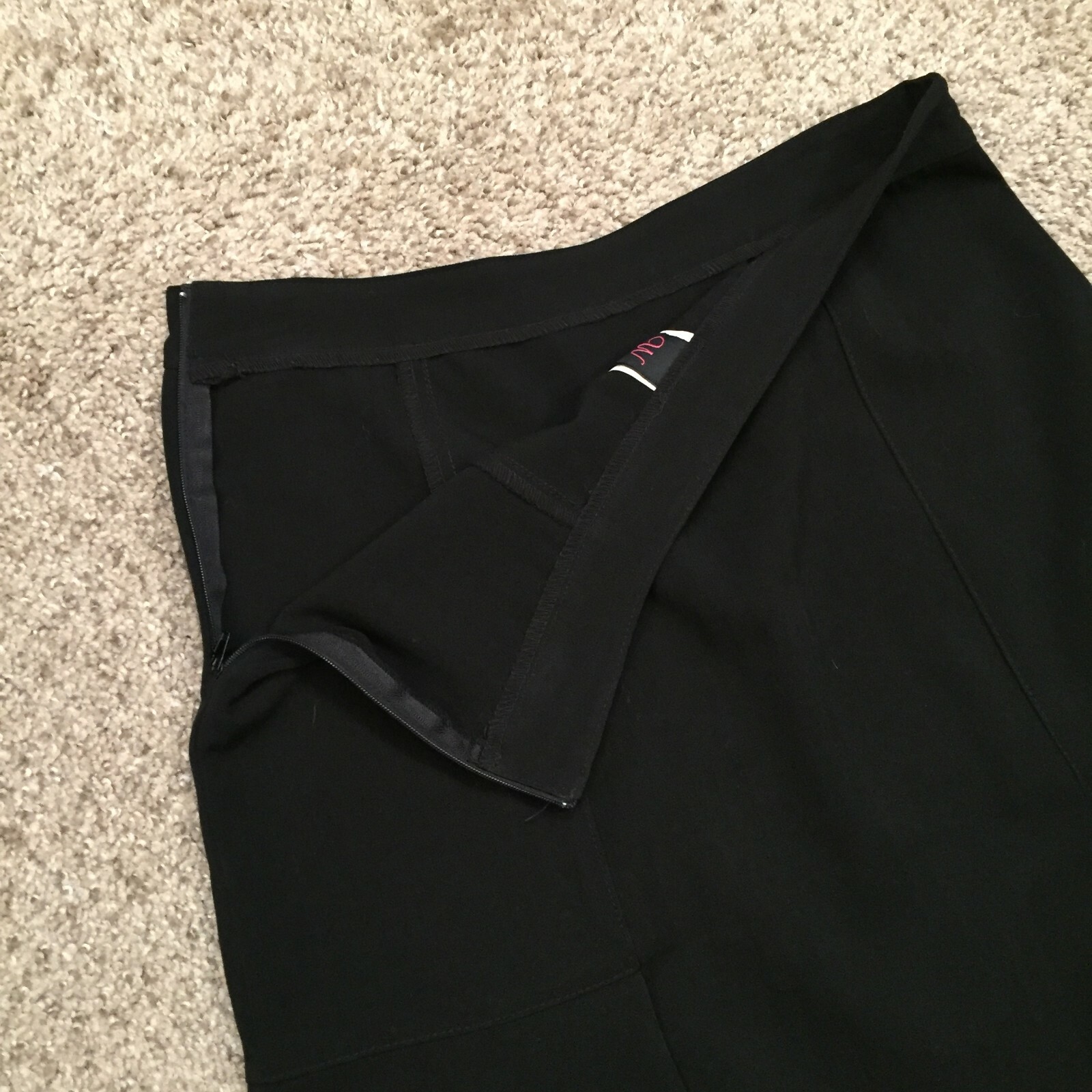 Wrapper Skirt Size 7 Black Knee Length Unlined Made In USA