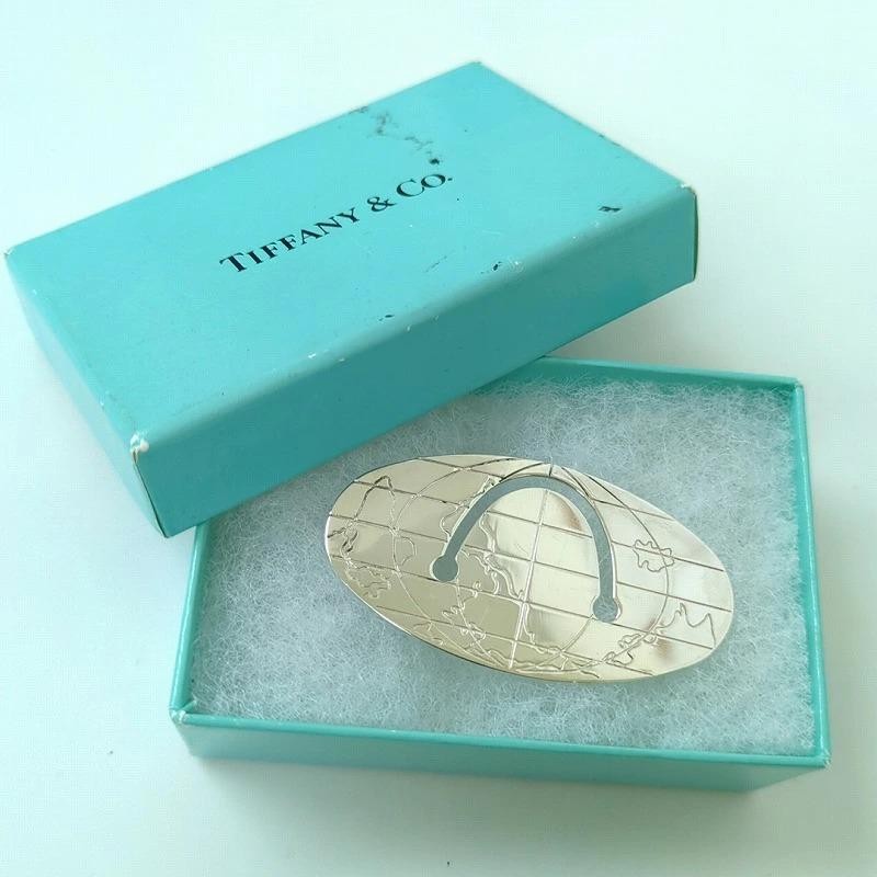 Tiffany & Co. Earth Money Clip Bookmark Sterling Silver 925 Vintage Men’s