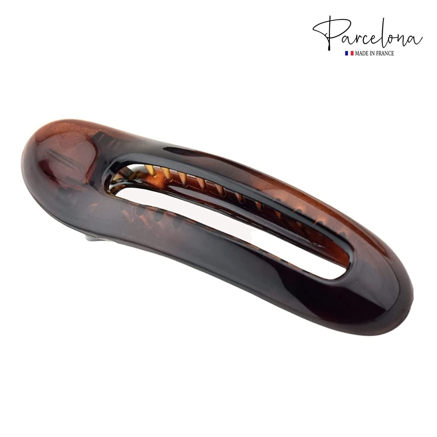 Parcelona French Oval Slider Large 4.75″ Celluloid Side Hair Claw Clips(2 Pcs)
