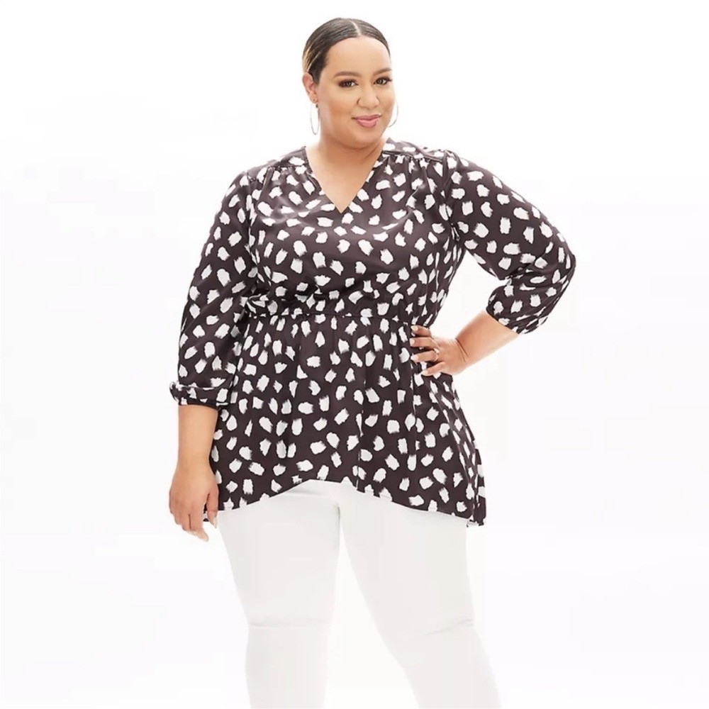Lane Bryant – Beautiful Curve X – Black & White Top Size – 16
