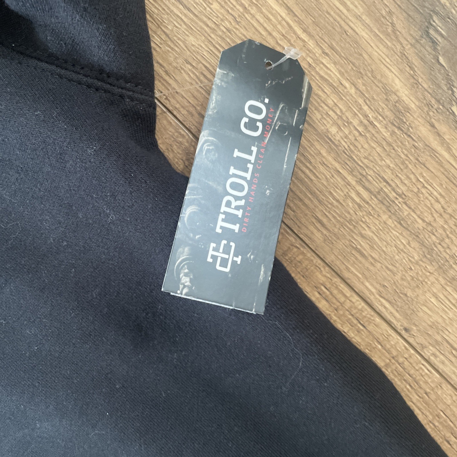 NWT Troll Co The World Needs More Rosies Black Logo Hoodie – 2XL