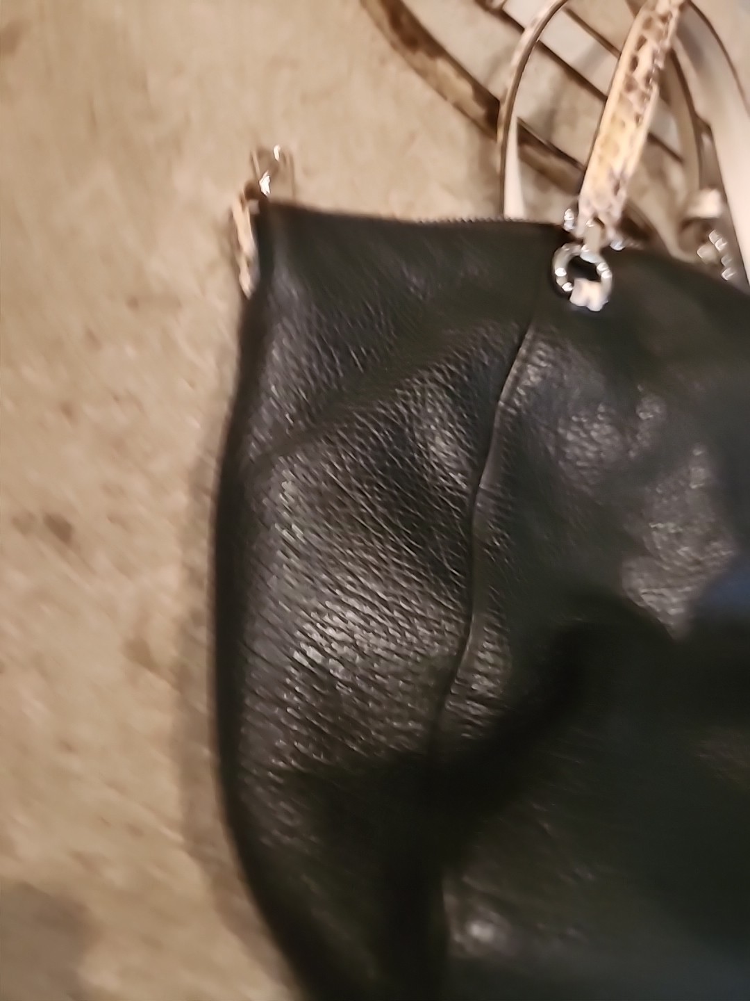 Coach F88561 Black Pebbled Leather Satchel Shoulderbag Purse