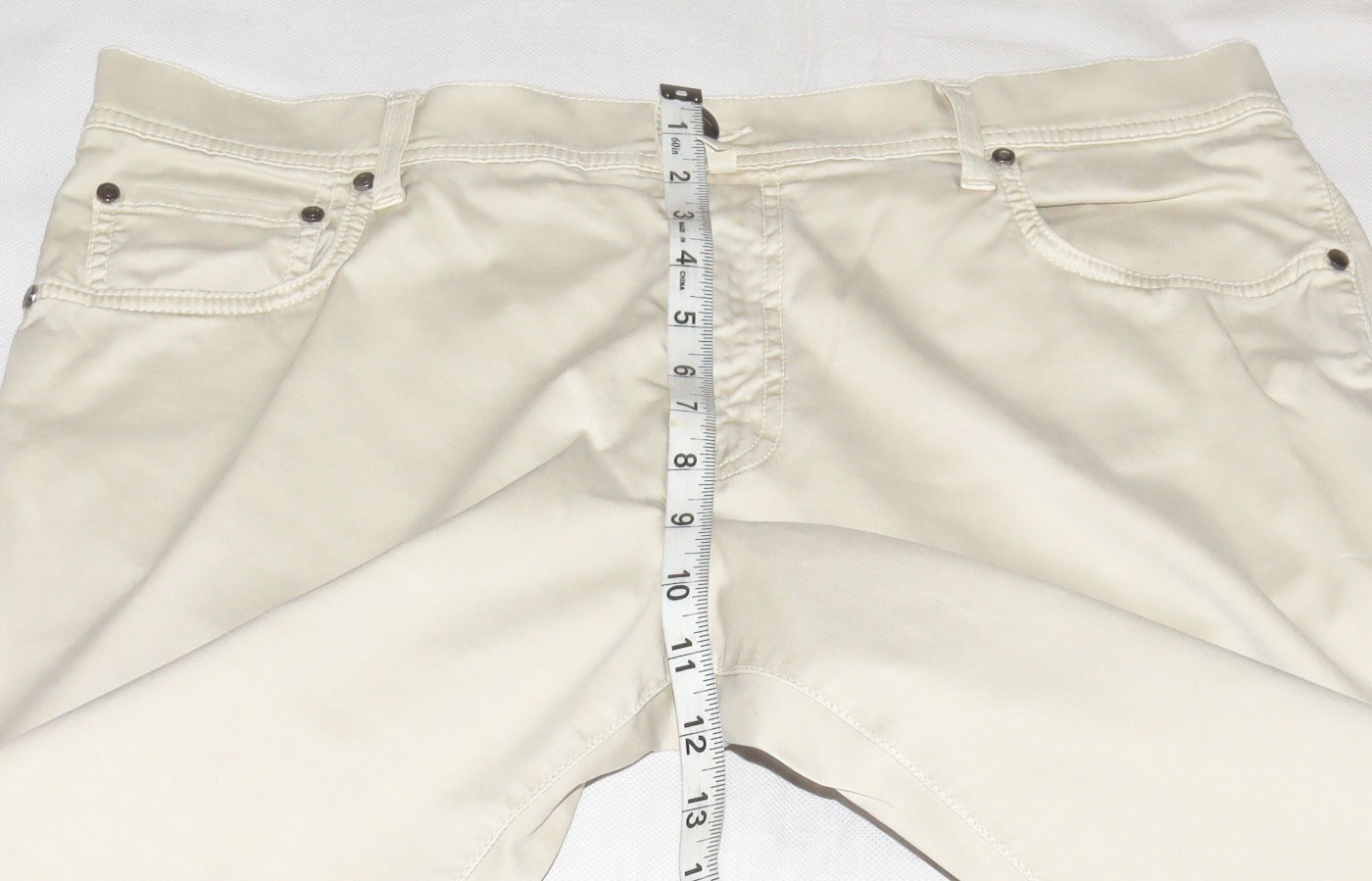 Corneliani ID Luxury Denim Men’s Chino 5 Pocket Straight Made In Italy Size 38