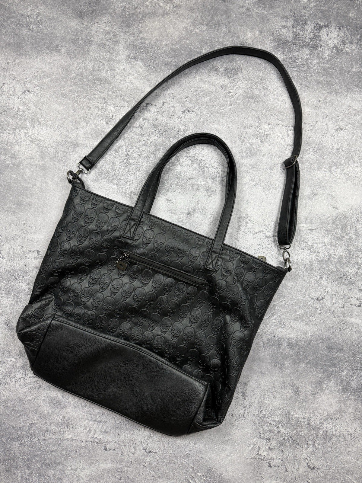 Vintage Avant Garde Skull Bag Rhinestones Y2K Style Punk Gothic Black Rare Hype