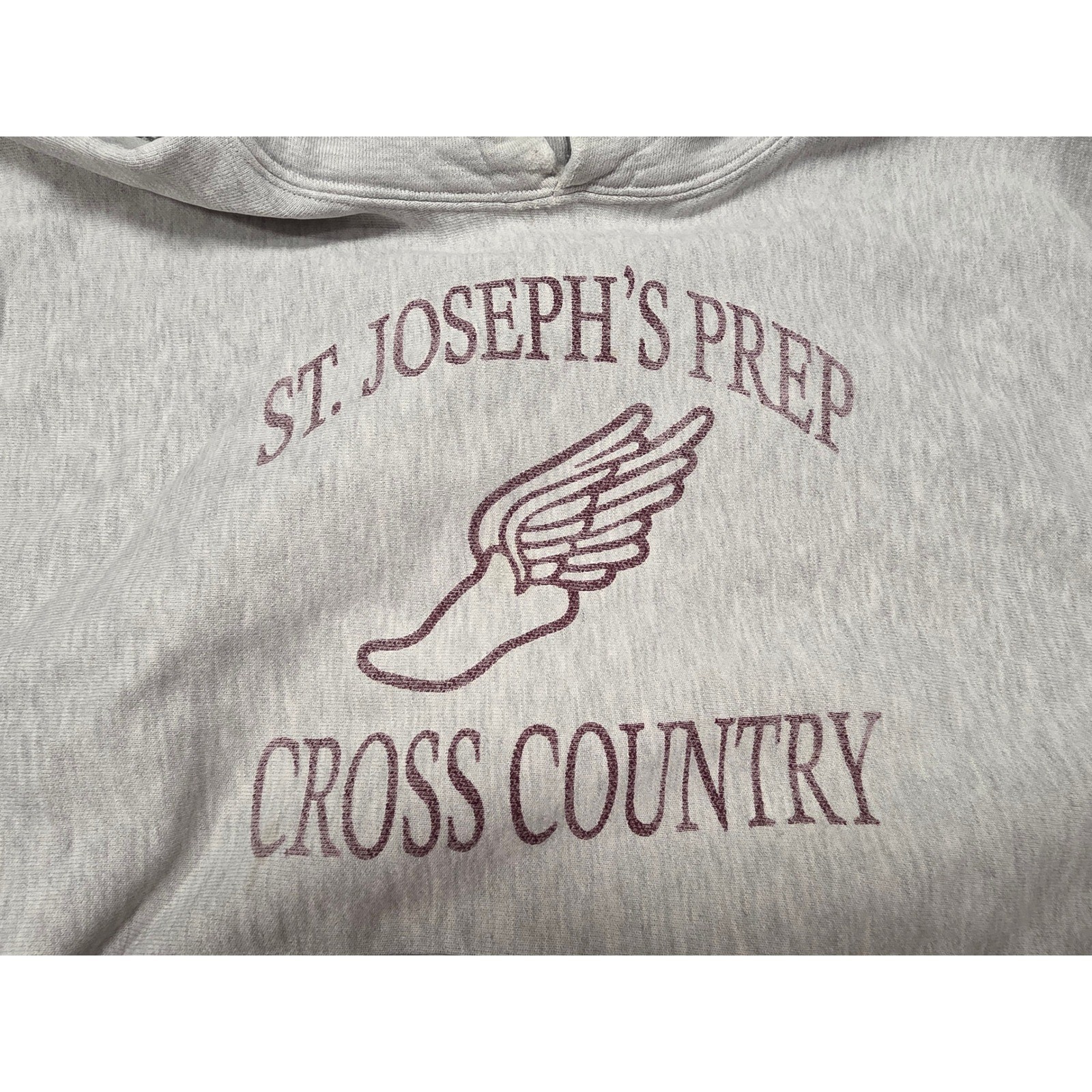 Champion Reverse Weave St Josephs Prep Cross Country Hoodie Grey Mens Large