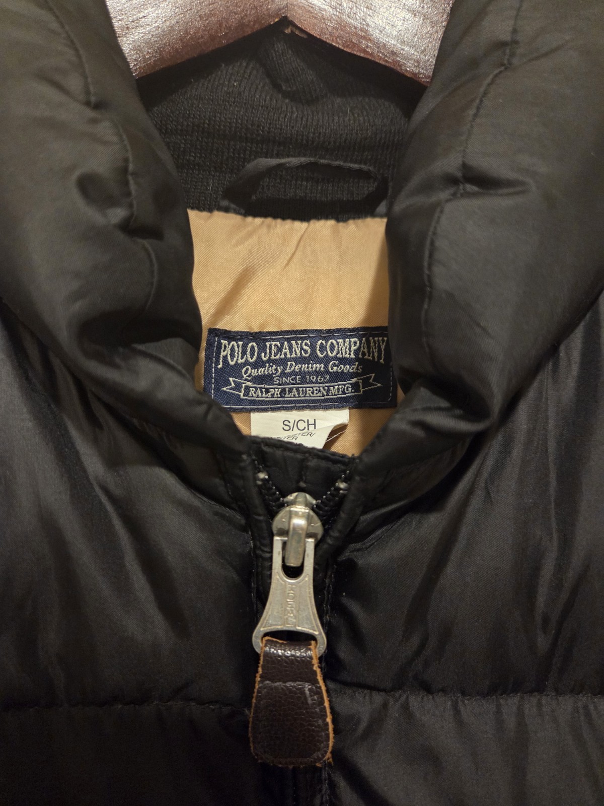 Polo Jeans Co Ralph Lauren Down Puffer Vest Black Men’s Small 60% Down