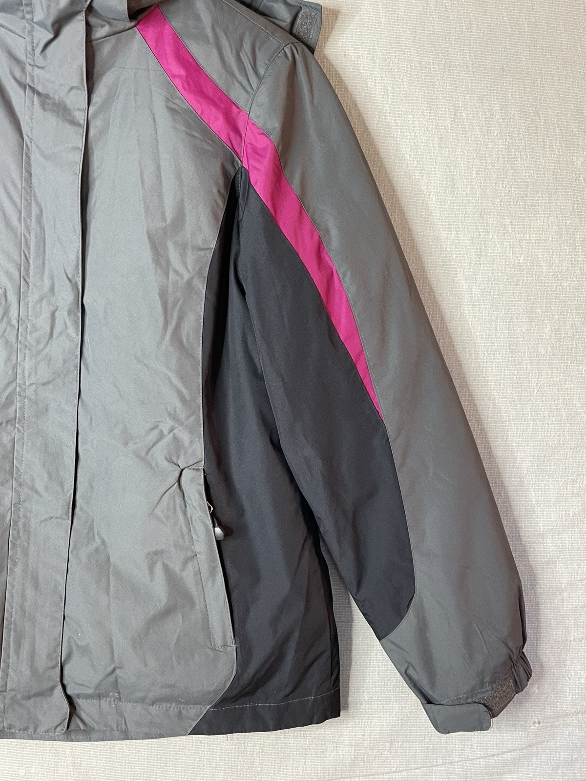 Port Authority Jacket Womens Medium Soft Shell Full Zip Faux Fur Lining Hooded