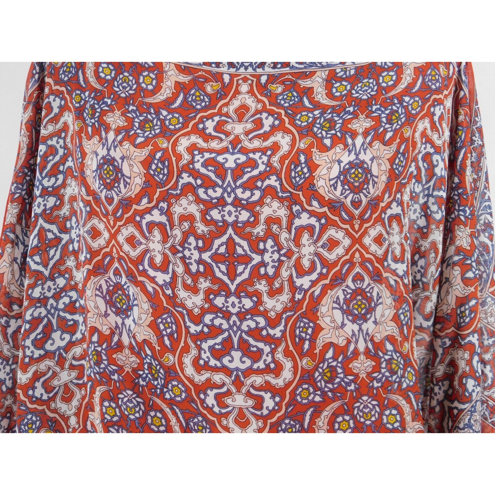 Max Studio Small Chiffon Kimono Short Sleeve Blouse
