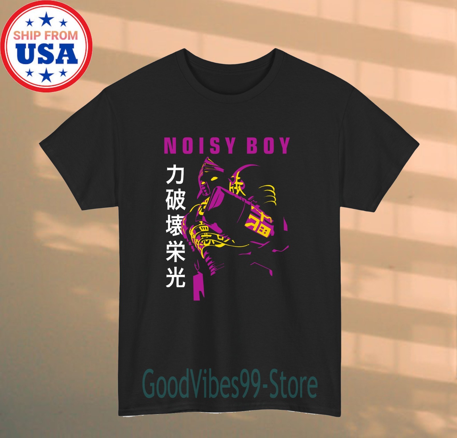 Noisy Boy Robot Real Steel Movie Men’s Black Size S-5XL