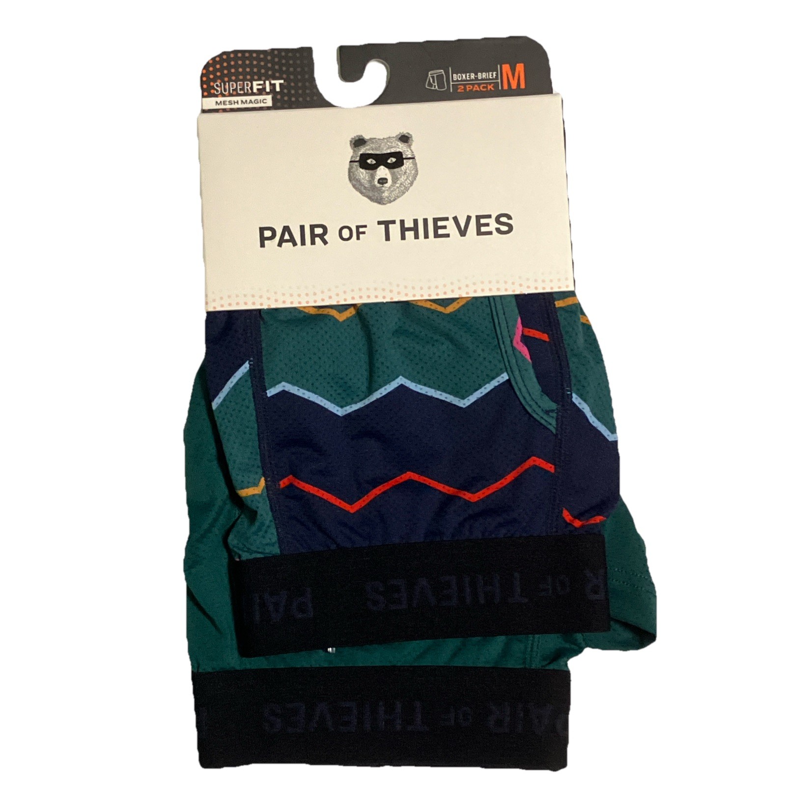 PAIR OF THIEVES 2-Pk Men’s Sz M Medium Boxer Briefs Underwear Super Fit Mesh NEW