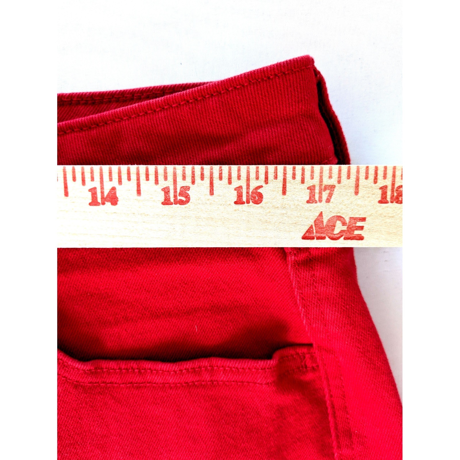 Free Assembly Red Carpenter Utility Pants Straight Jeans Size 12 FAEP0573SP26
