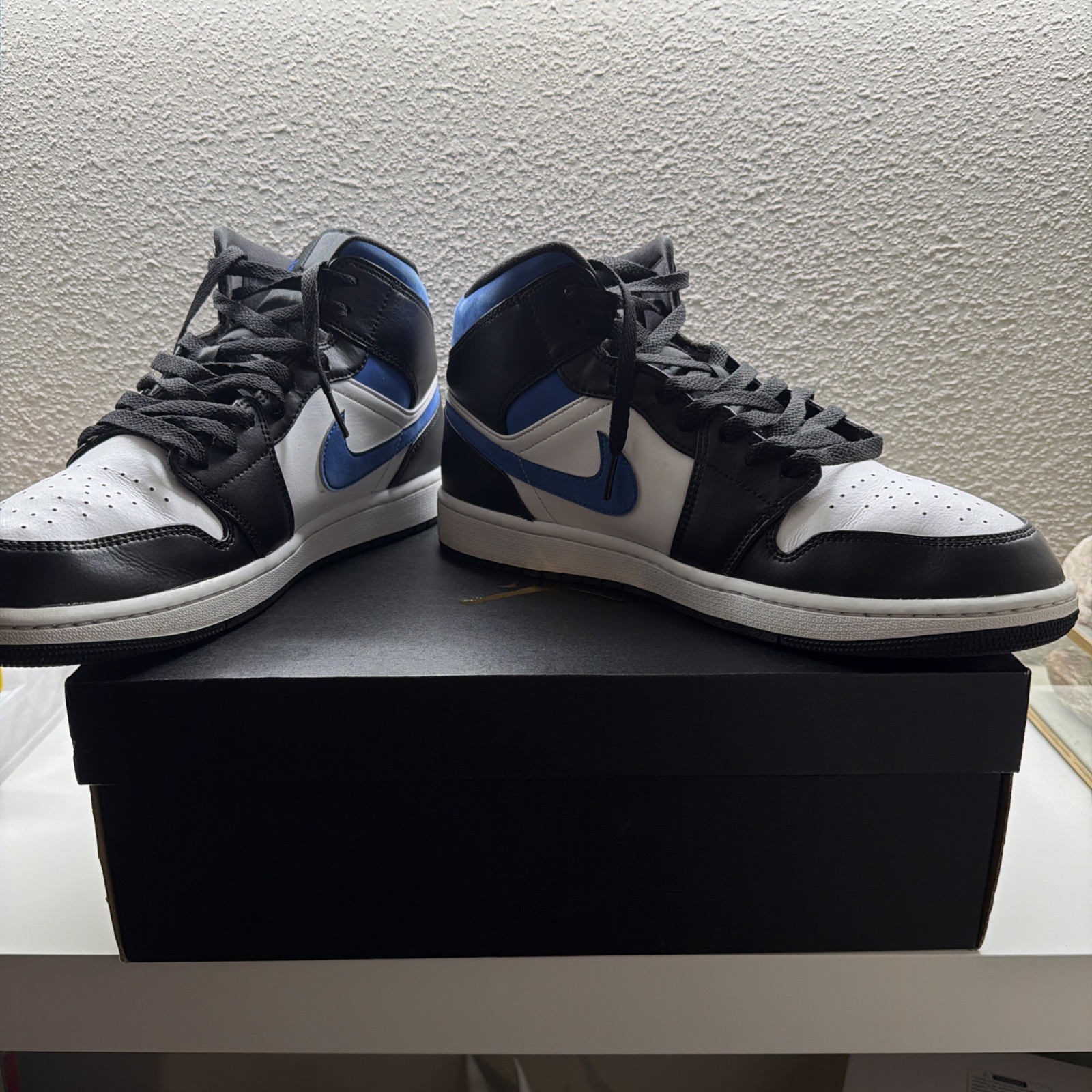Size 12- Air Jordan 1 Mid Racer Blue With Original Box