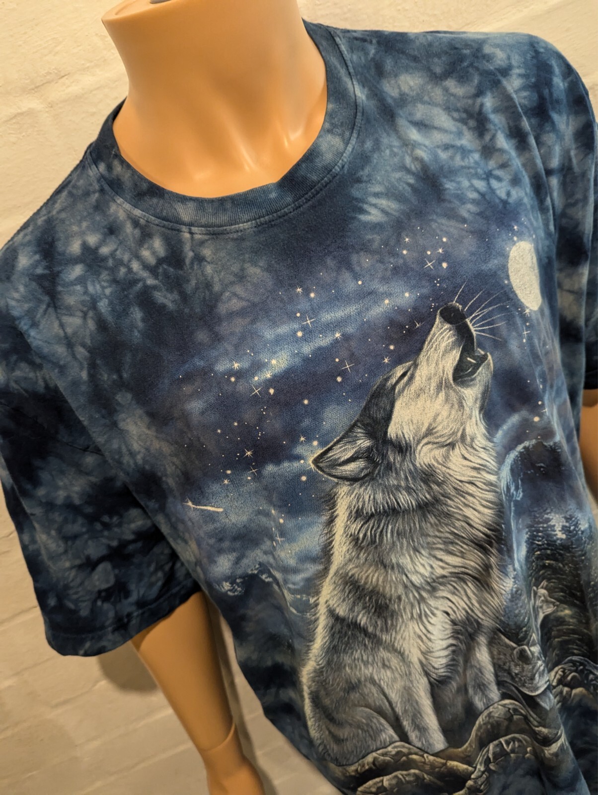 Rock Eagle Tshirt XXL Tie Dye Blue Wolves Moonlight 2XL Top Tee Short Sleeve