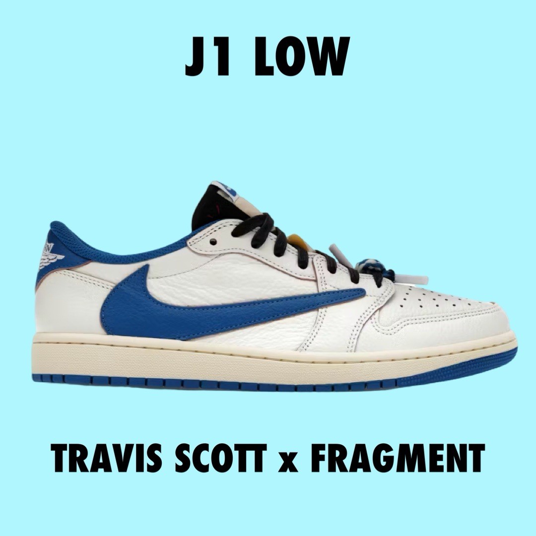 Fragment Travis Scott Air Jordan 1 Retro Low Sail Military DM7866-104 Size 12.5